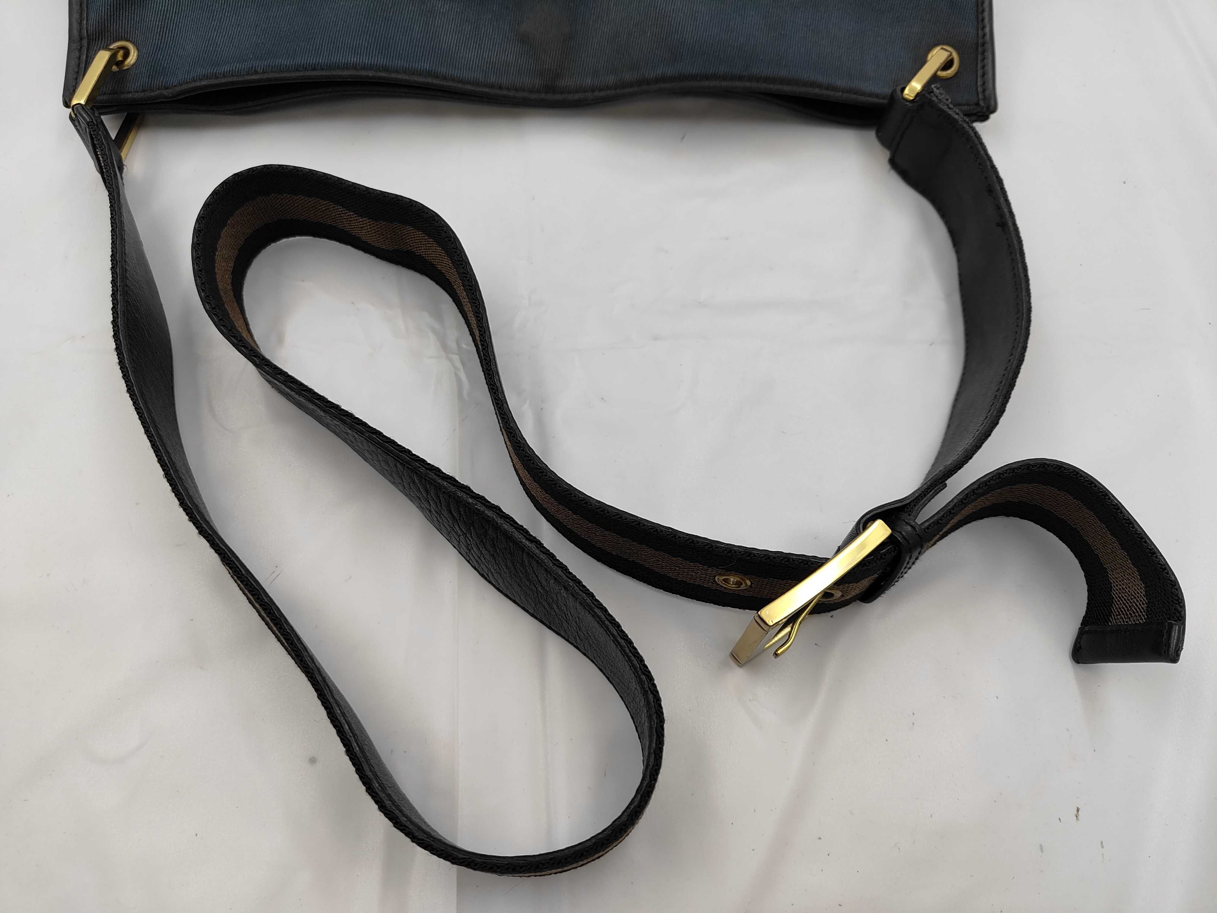 Canvas Leather Black Shoulder Bag 90656 001364 — view 3