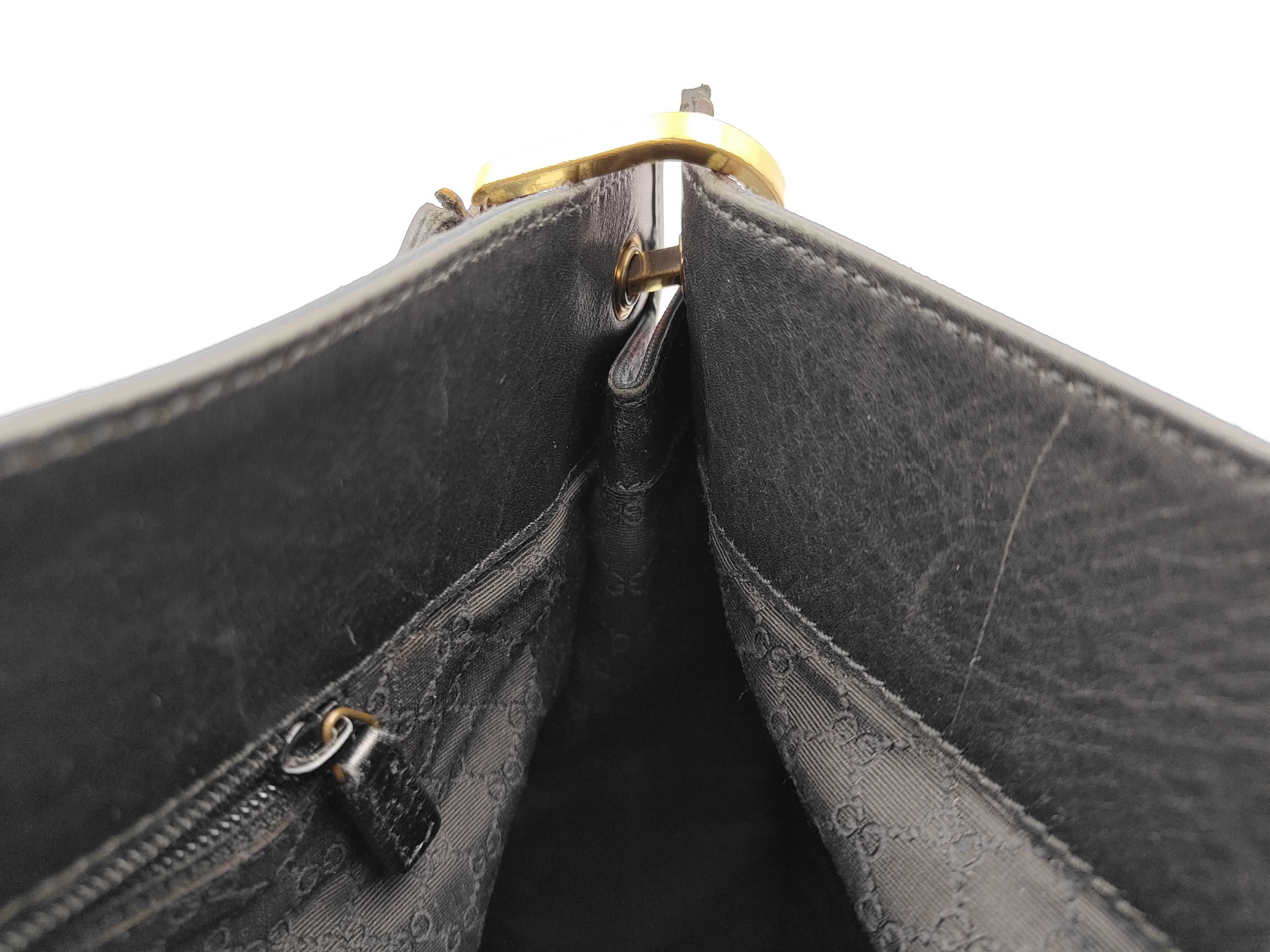 Canvas Leather Black Shoulder Bag 90656 001364 — view 7