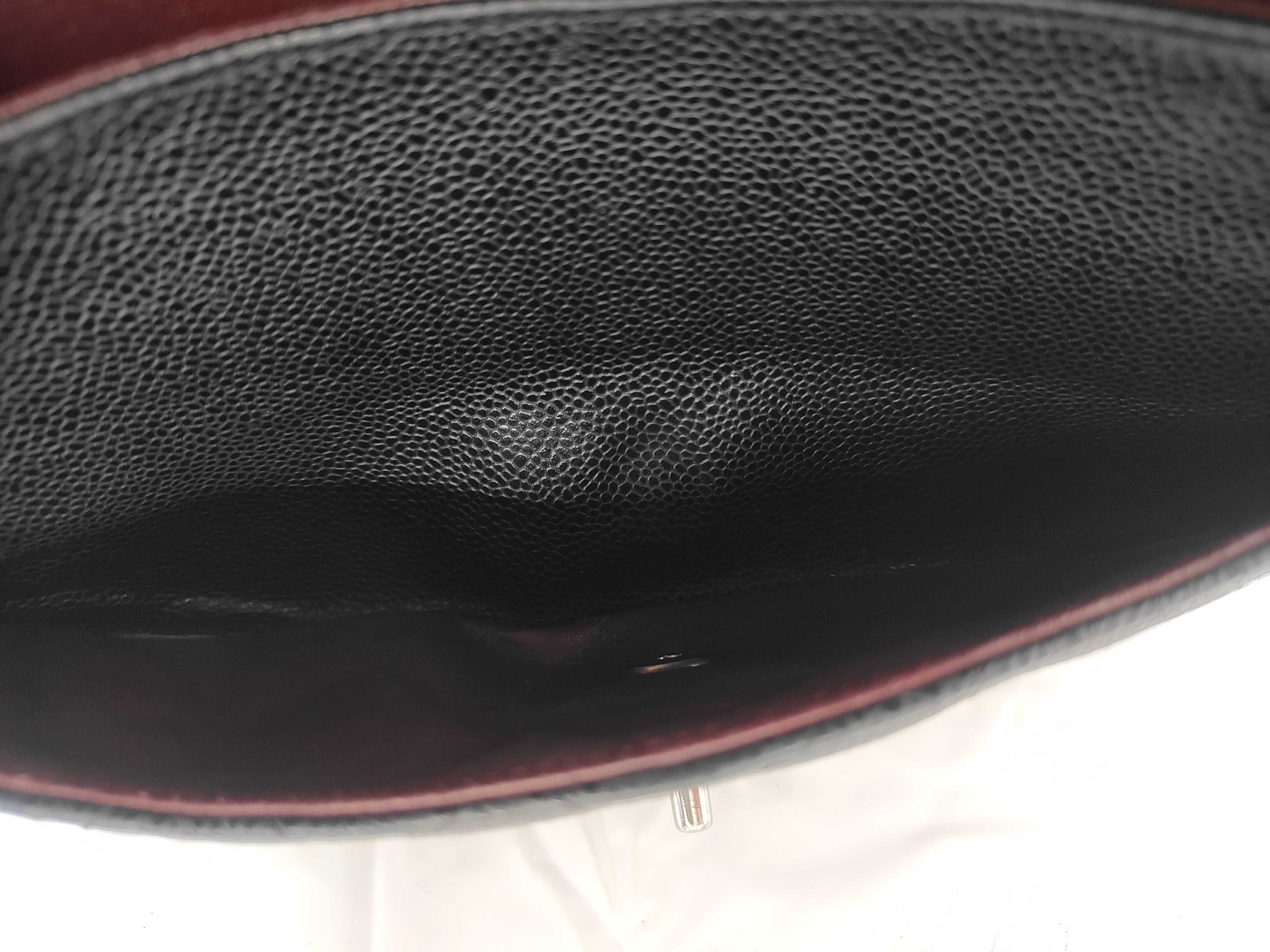 Matelassé 25 Double Flap Caviar Black Chain Shoulder Bag — view 9