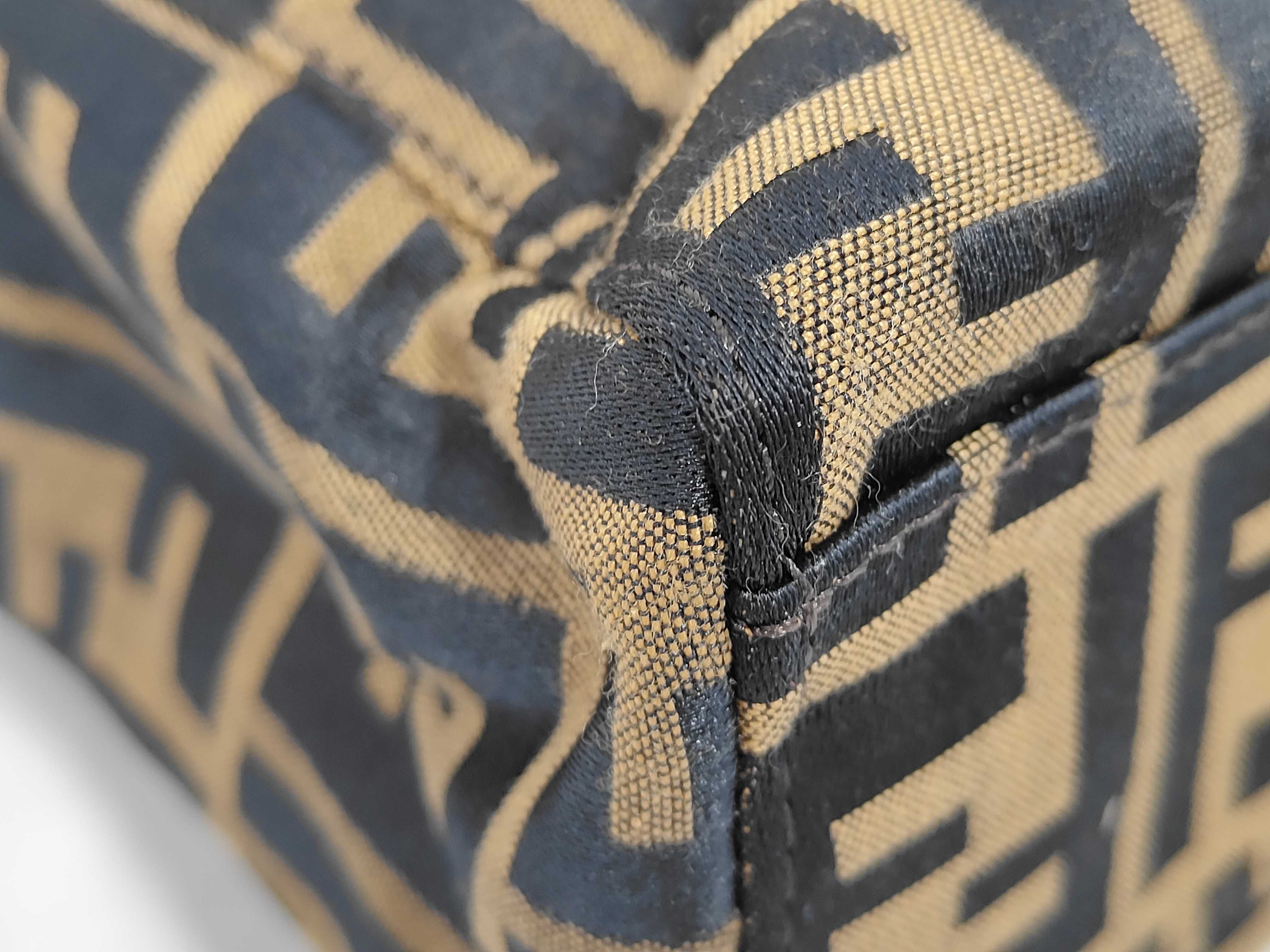 Brown Black Zucca Pattern Tote Bag — view 3