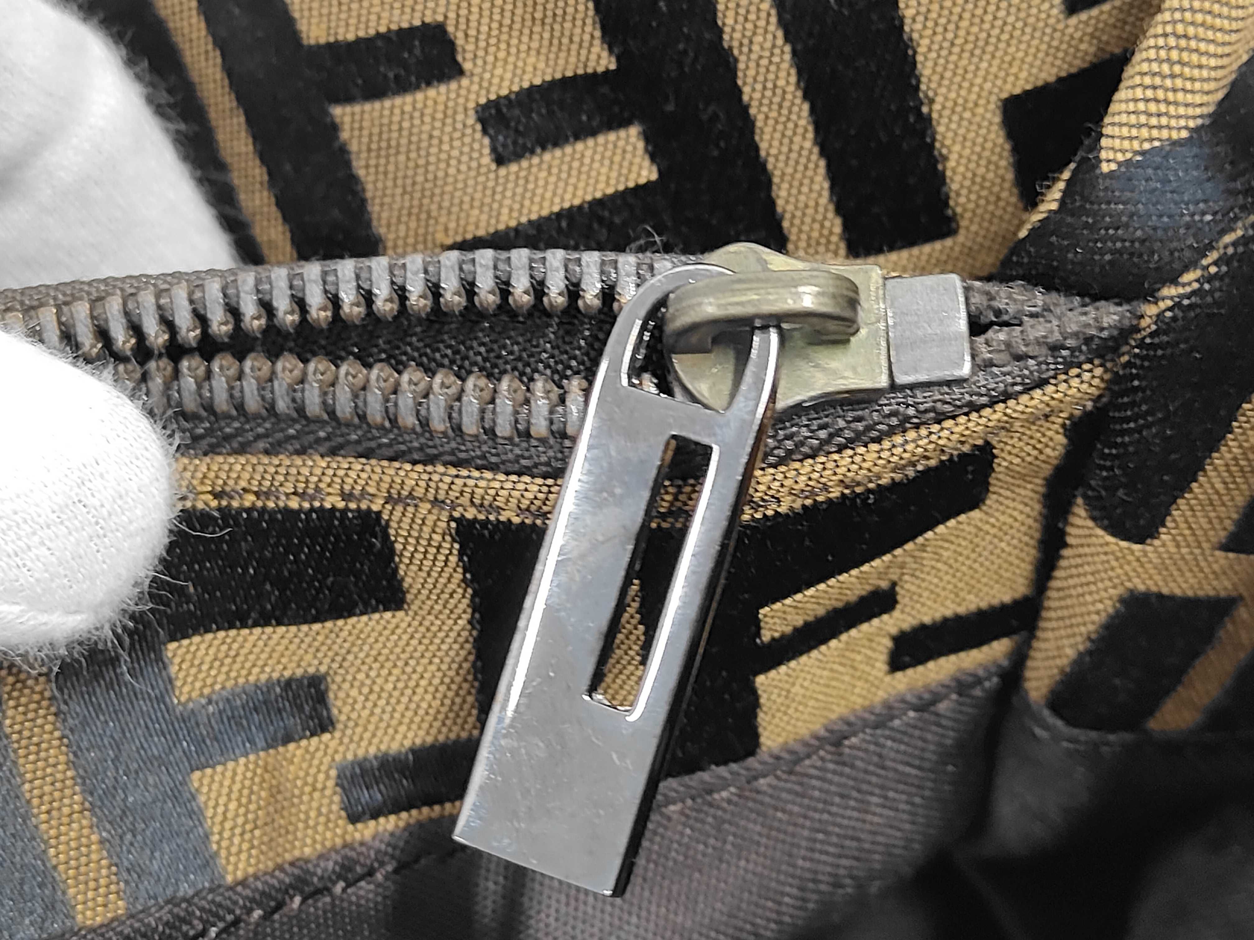 Brown Black Zucca Pattern Tote Bag — view 9