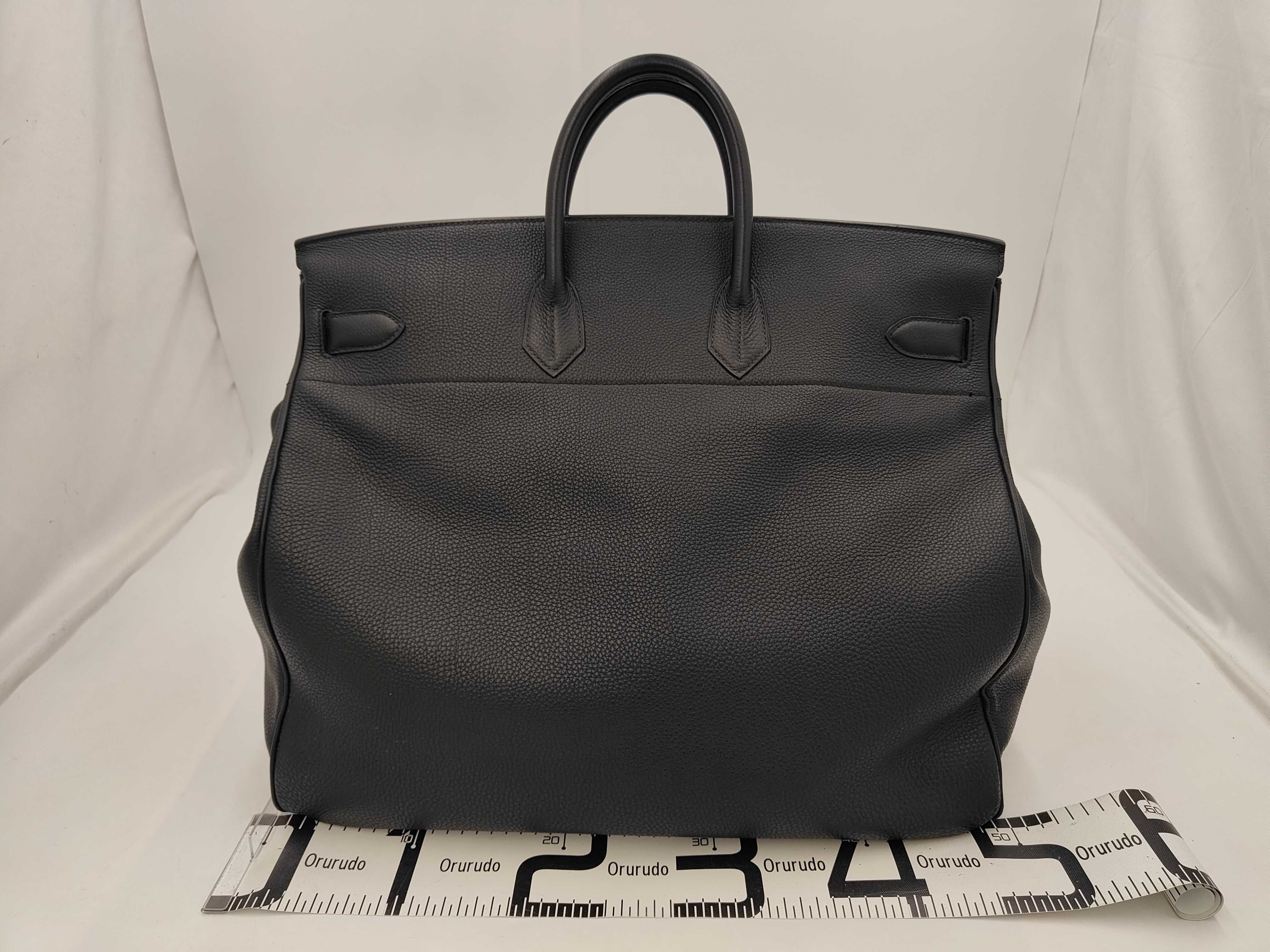 Togo Haut à Courroies 50 Black O Stamp Boston Bag — view 2