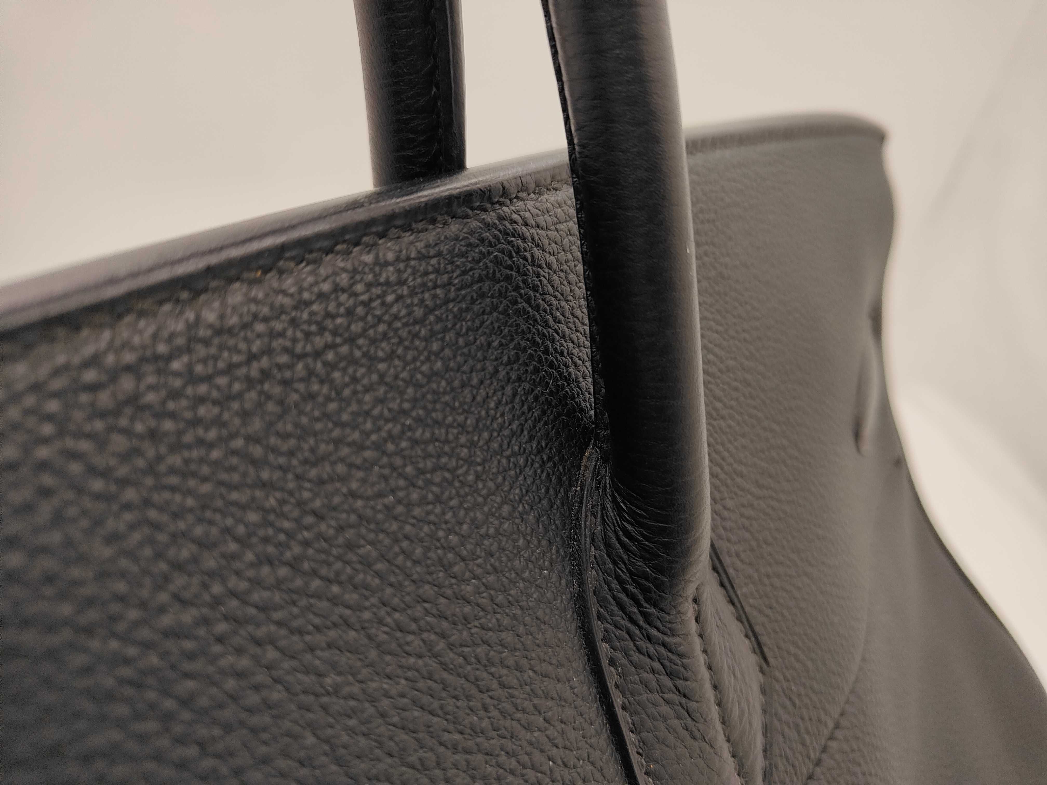 Togo Haut à Courroies 50 Black O Stamp Boston Bag — view 3