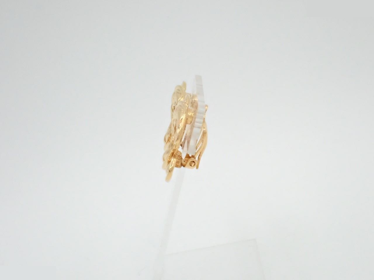 Earrings with Coco Mark design, gold. — view 3