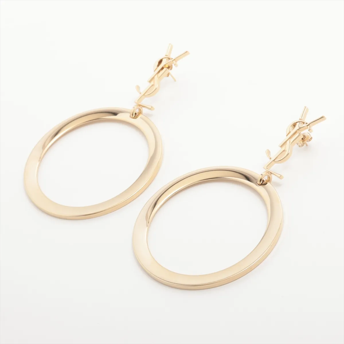 Cassandra hoop earrings, GP gold. — view 3