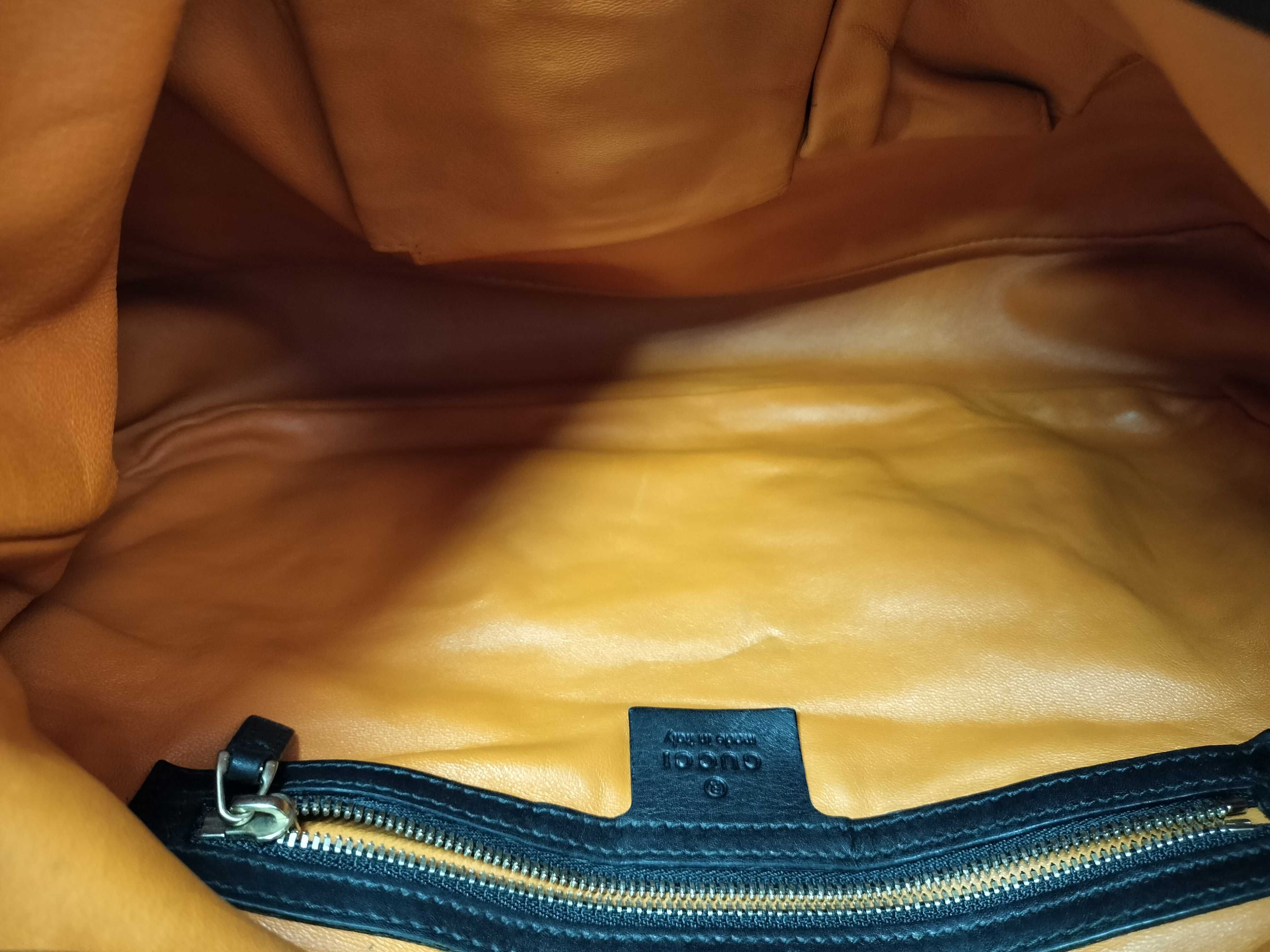 Jackie Shoulder Bag, Leather, Black/Orange, Strap, Dust Bag — view 7