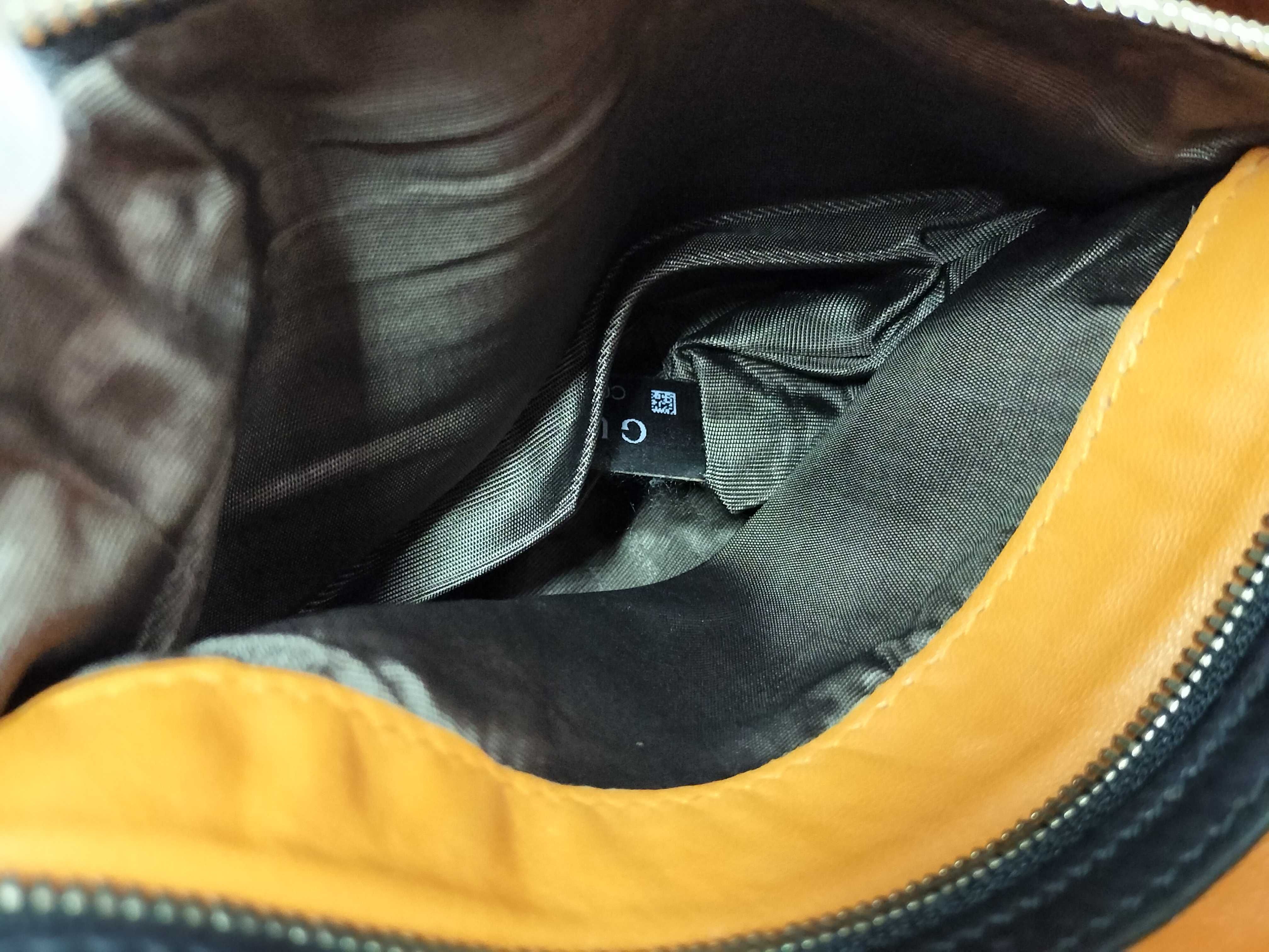 Jackie Shoulder Bag, Leather, Black/Orange, Strap, Dust Bag — view 10