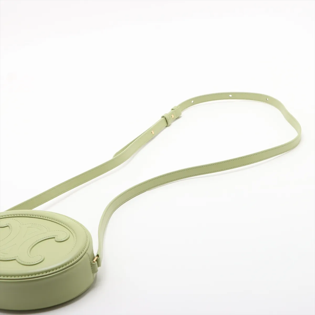 Oval Purse Cuile Triomphe Leather Shoulder Bag Green — view 5