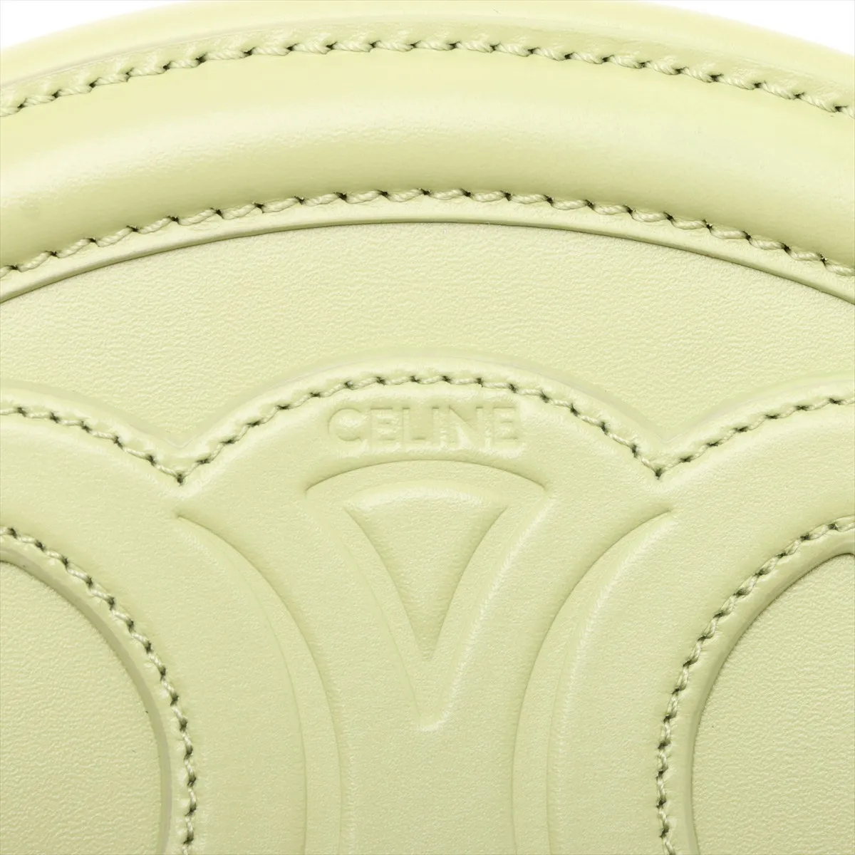 Oval Purse Cuile Triomphe Leather Shoulder Bag Green — view 7