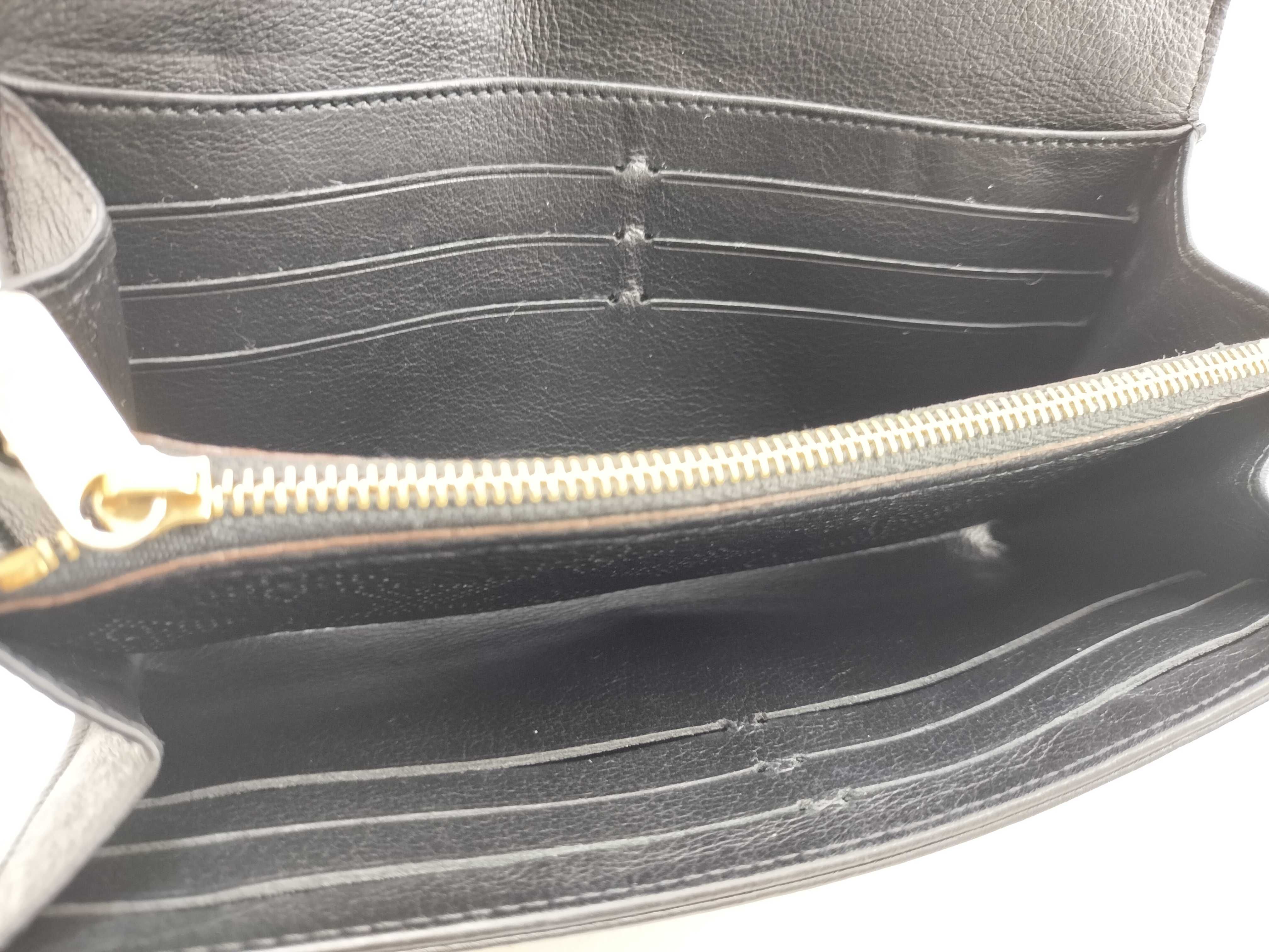 Mahina Amelia Leather Bi-fold Long Wallet, Black, with Serial Number and Box. — view 12