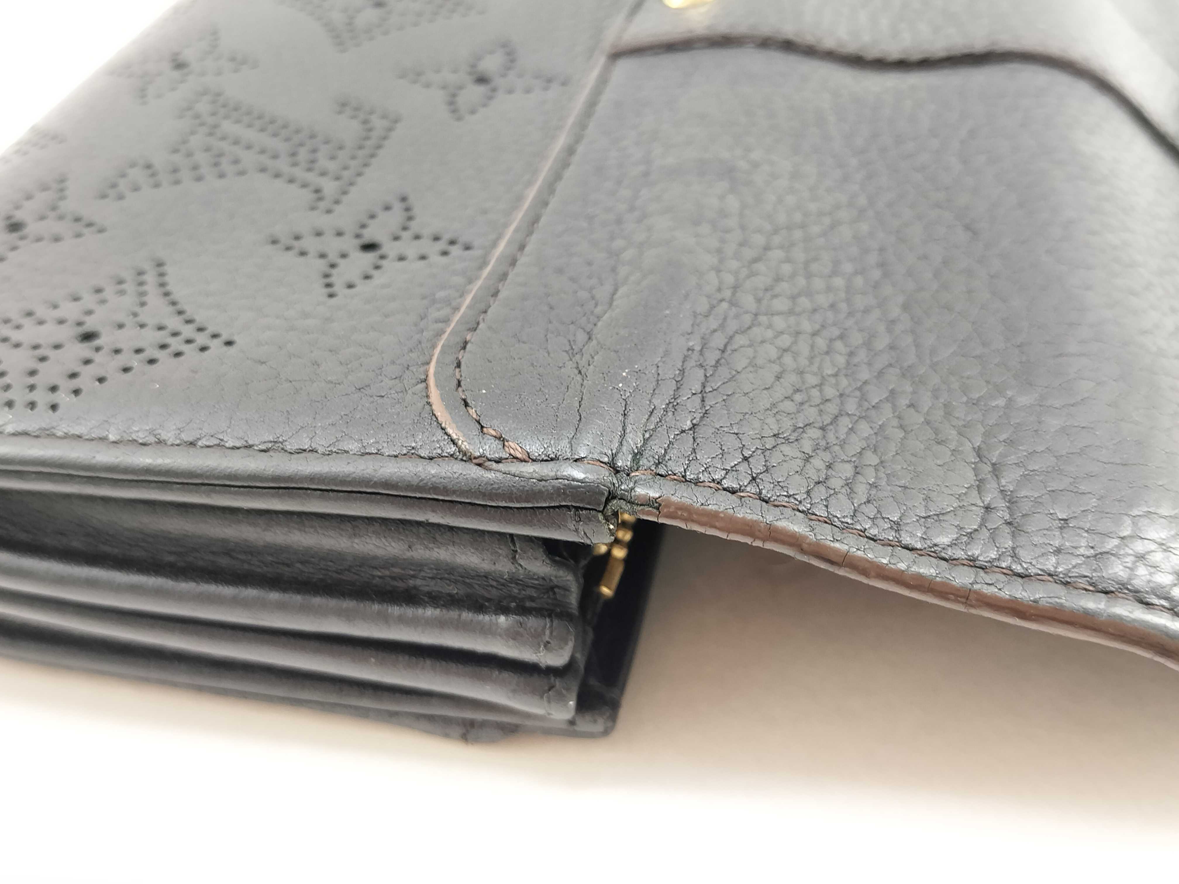 Mahina Amelia Leather Bi-fold Long Wallet, Black, with Serial Number and Box. — view 15