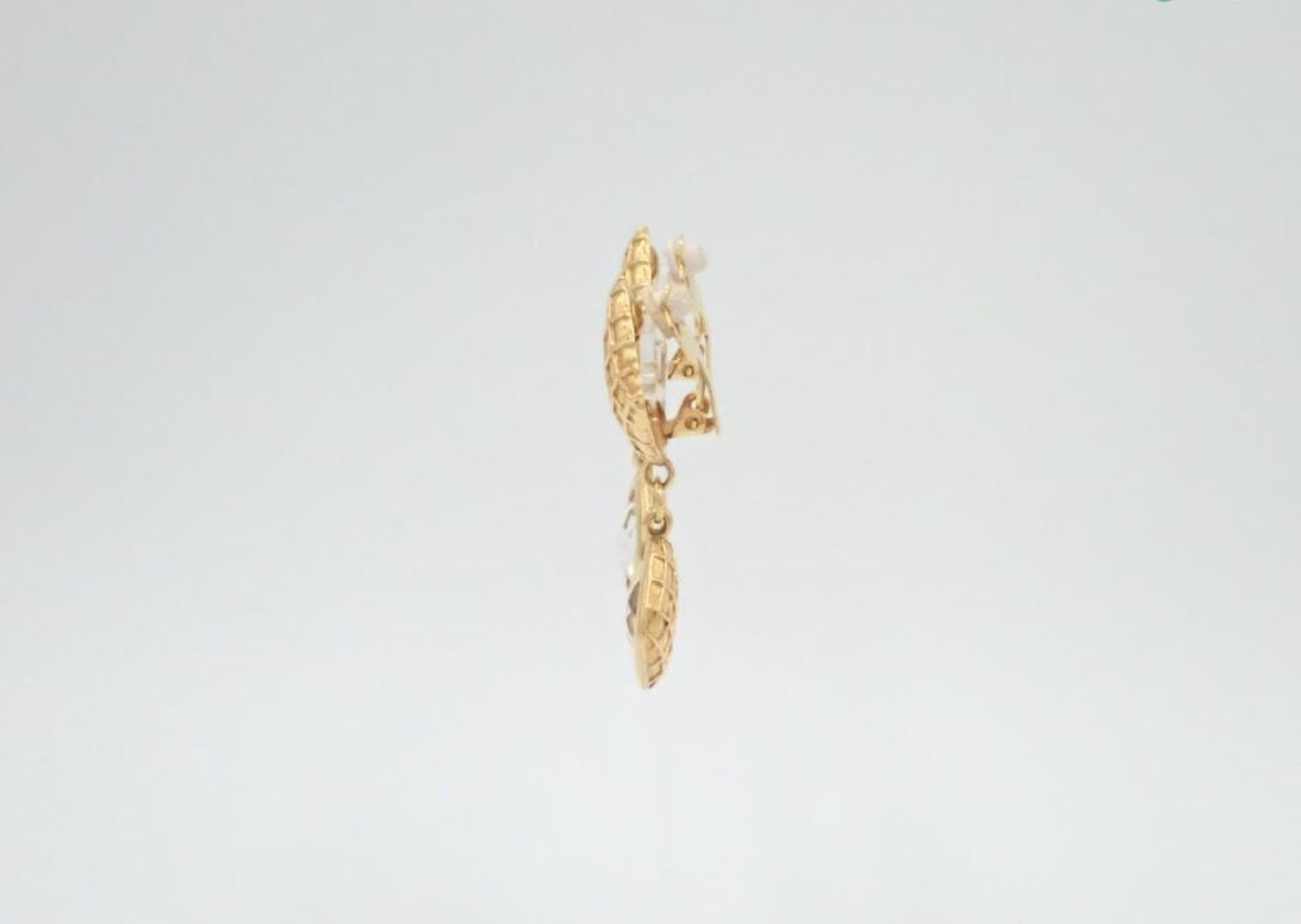 dangle earrings with engraved logo — view 3