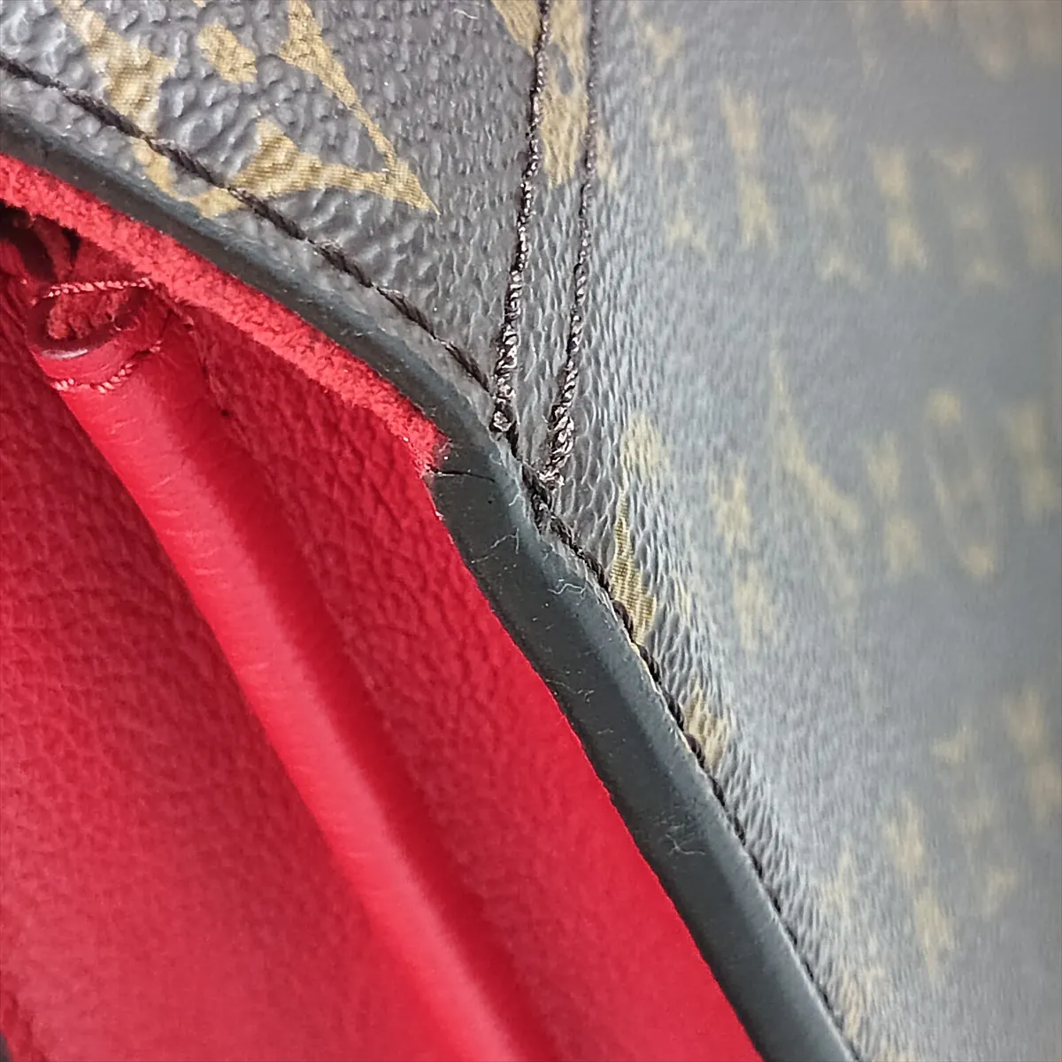 Monogram x Leather Victoire M41731 CA0169 Brown x Red (RFID detected) — view 11