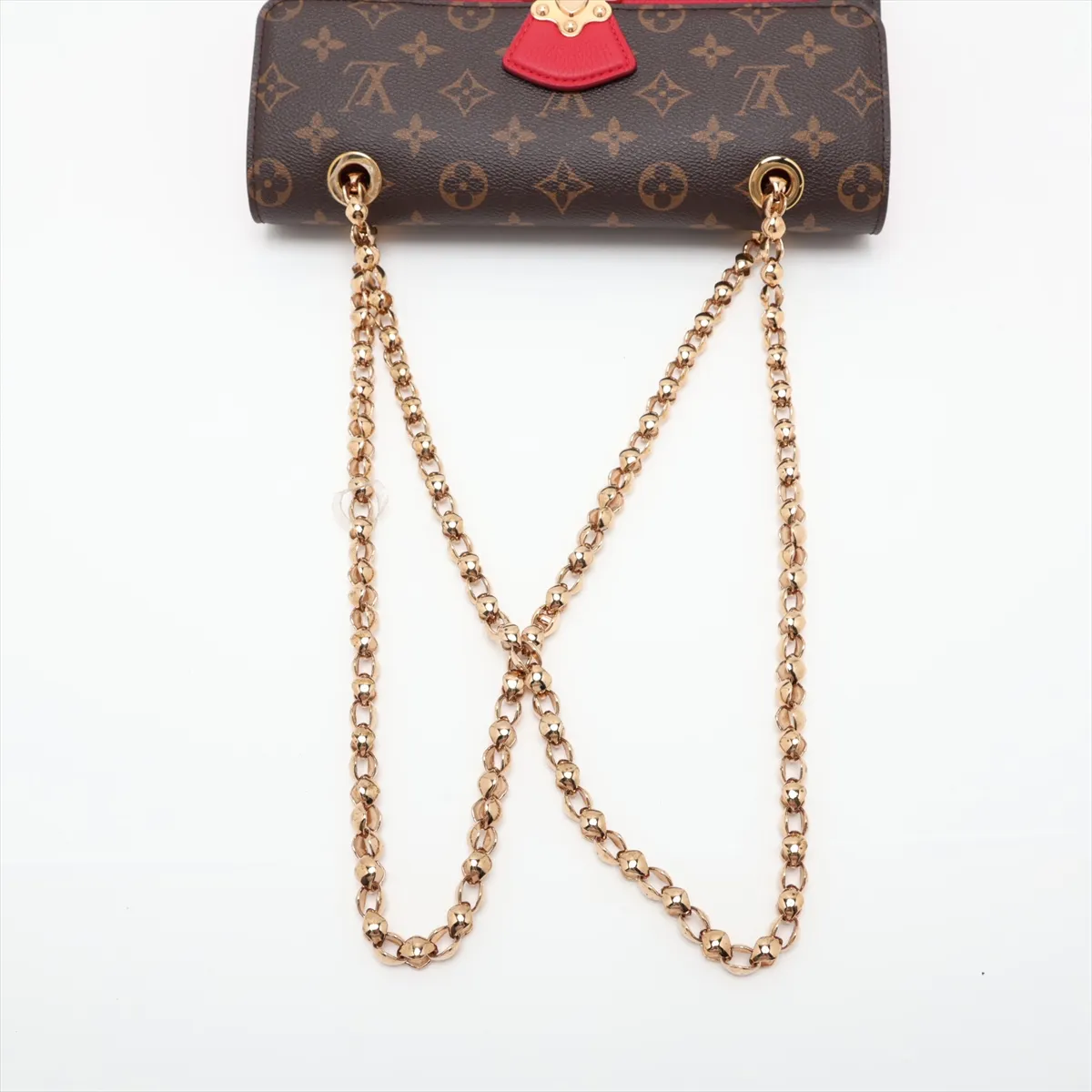 Monogram x Leather Victoire M41731 CA0169 Brown x Red (RFID detected) — view 5