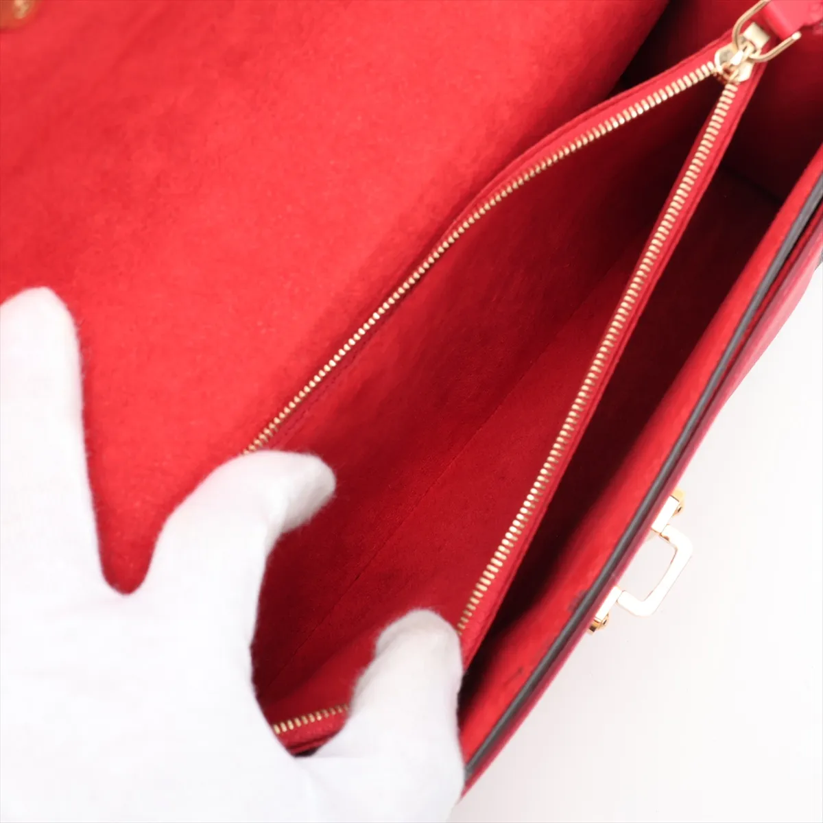 Monogram x Leather Victoire M41731 CA0169 Brown x Red (RFID detected) — view 8