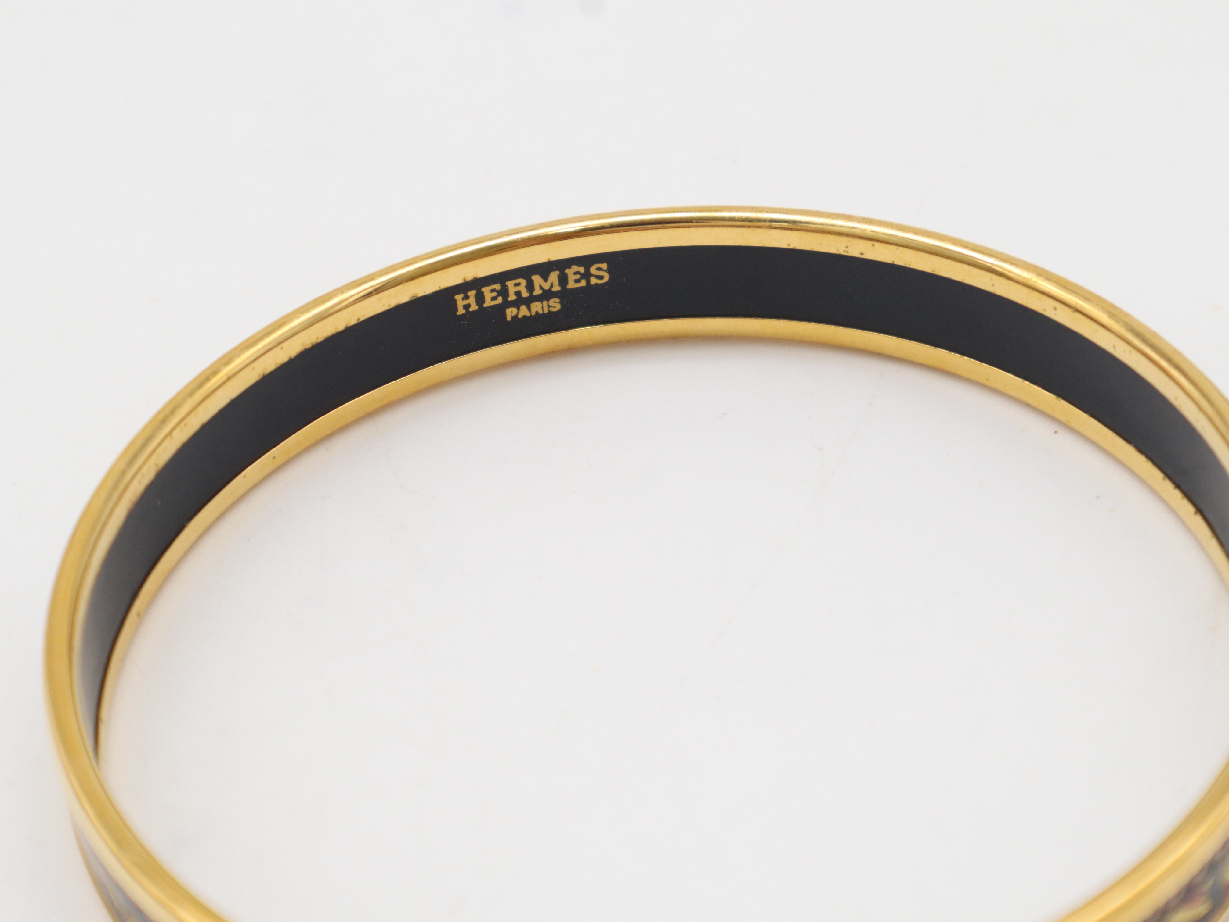 Enamel PM Bracelet, Cloisonné Enamel, GP, Multicolor, Black Bracelet/Bangle — view 3