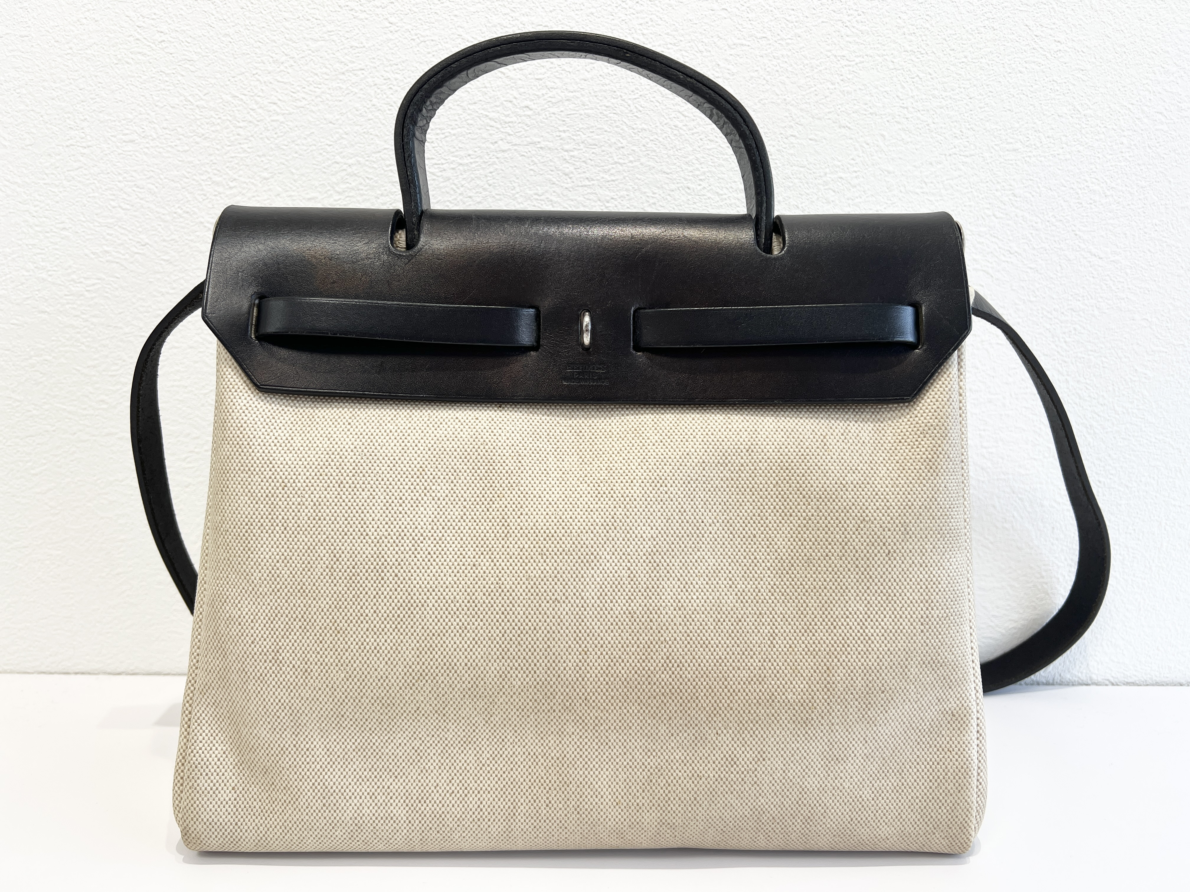 Herbag PM D stamp Canvas Leather 2-way Shoulder Bag Handbag Shoulder Bag — view 3