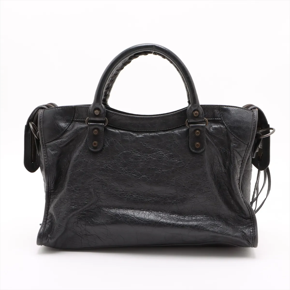 The City Leather 2WAY Handbag Black 115748 with Mirror — view 2