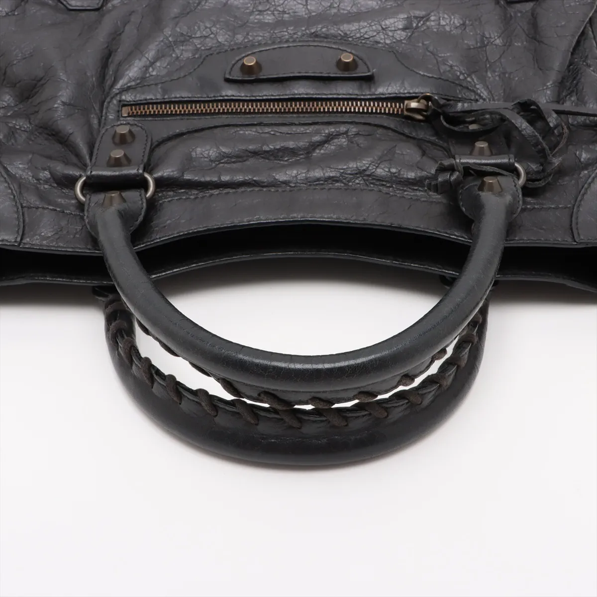 The City Leather 2WAY Handbag Black 115748 with Mirror — view 5