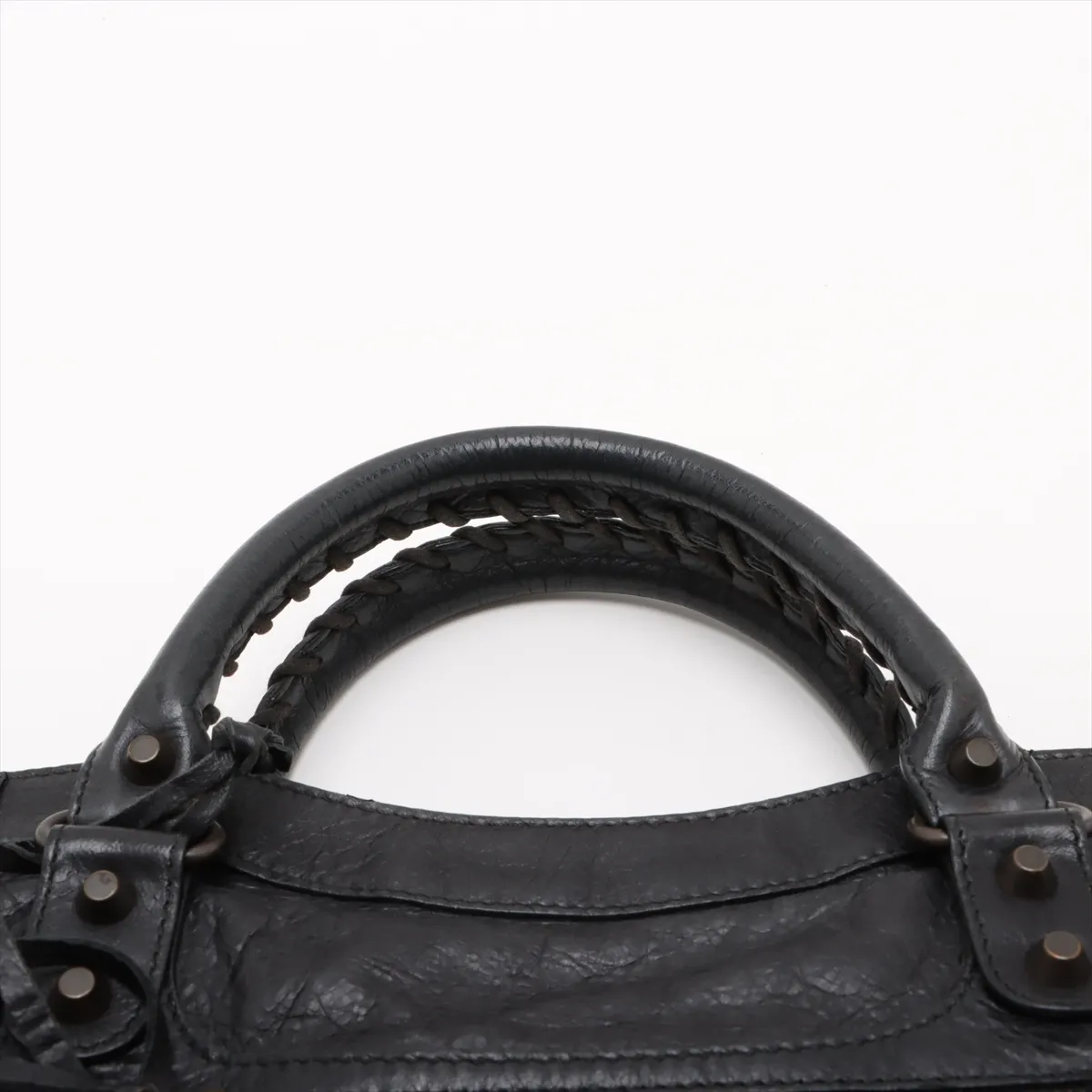The City Leather 2WAY Handbag Black 115748 with Mirror — view 6