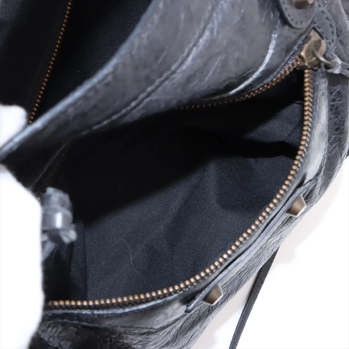 The City Leather 2WAY Handbag Black 115748 with Mirror — view 10