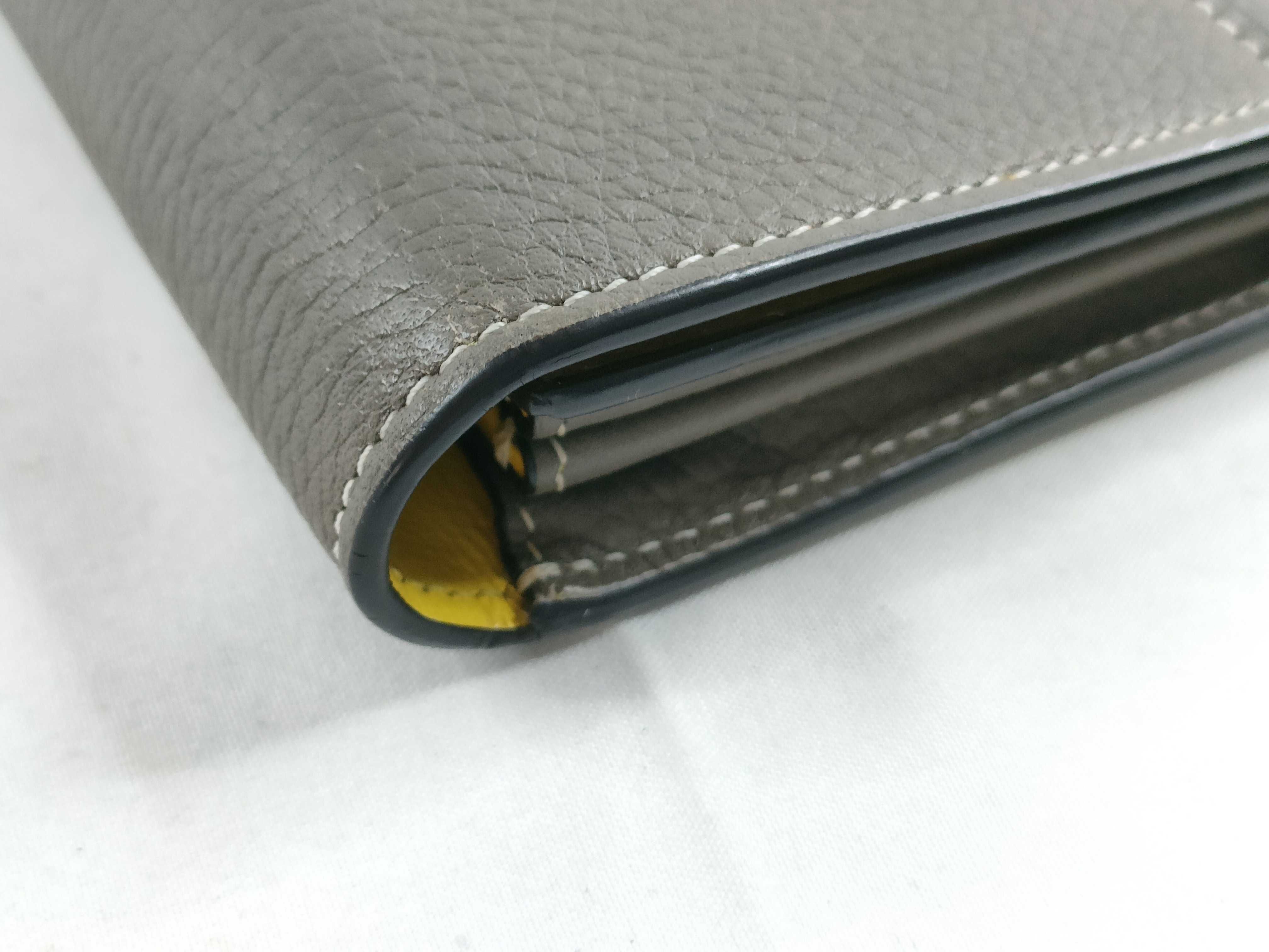 Leather Bi-fold Long Wallet with Double Snap Closure (Serial Number) — view 3