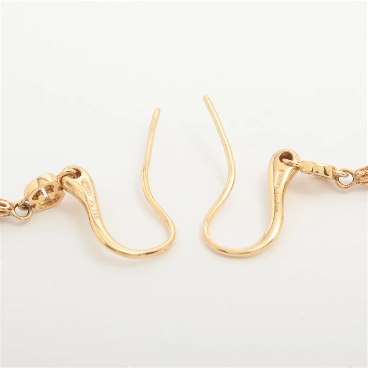 Diamantissima Earrings, 750 (Yellow Gold), 6.2g. Hook slightly bent, engraving faded. — view 4