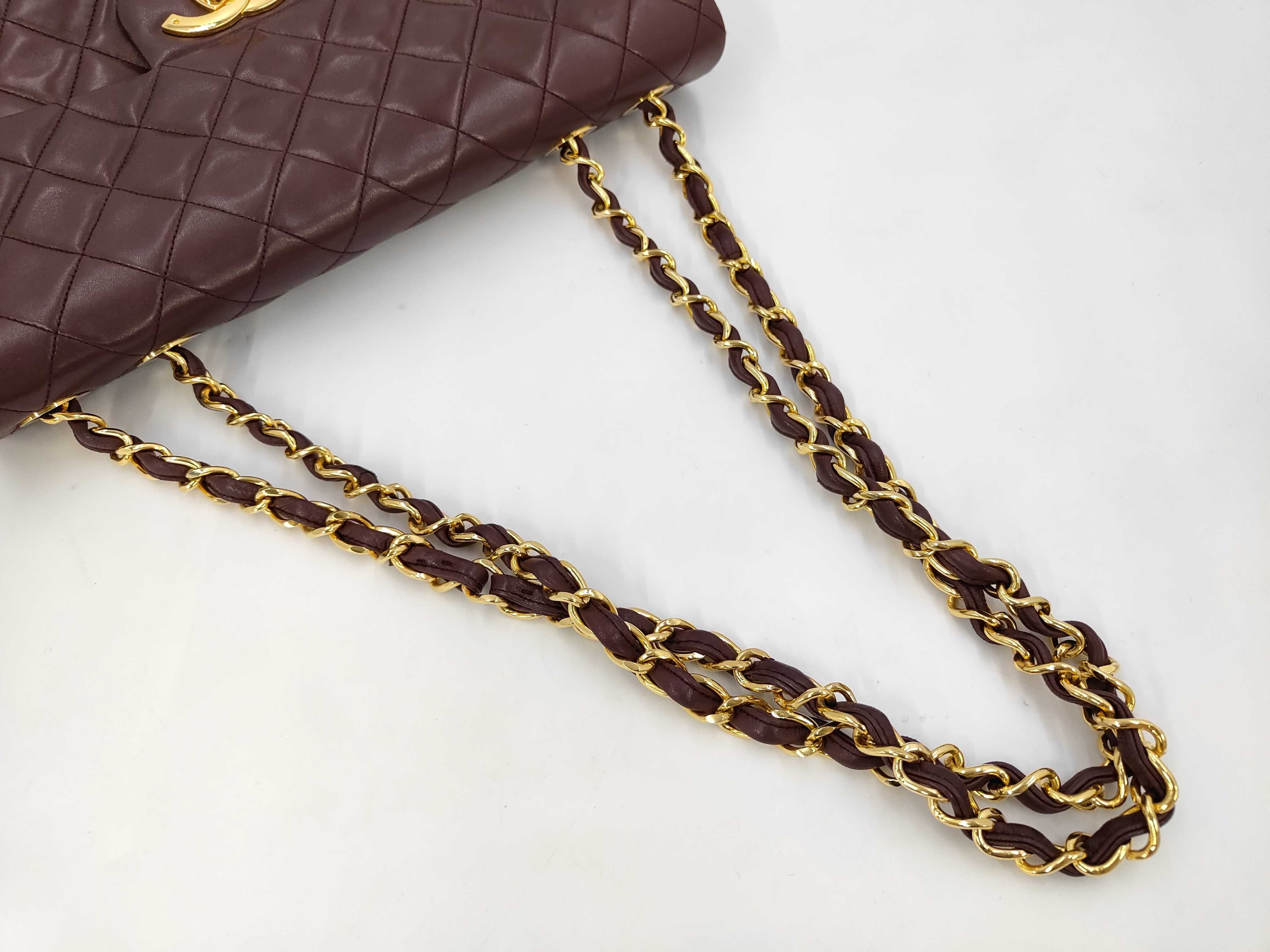 Large Matelassé Bordeaux Shoulder Bag — view 5