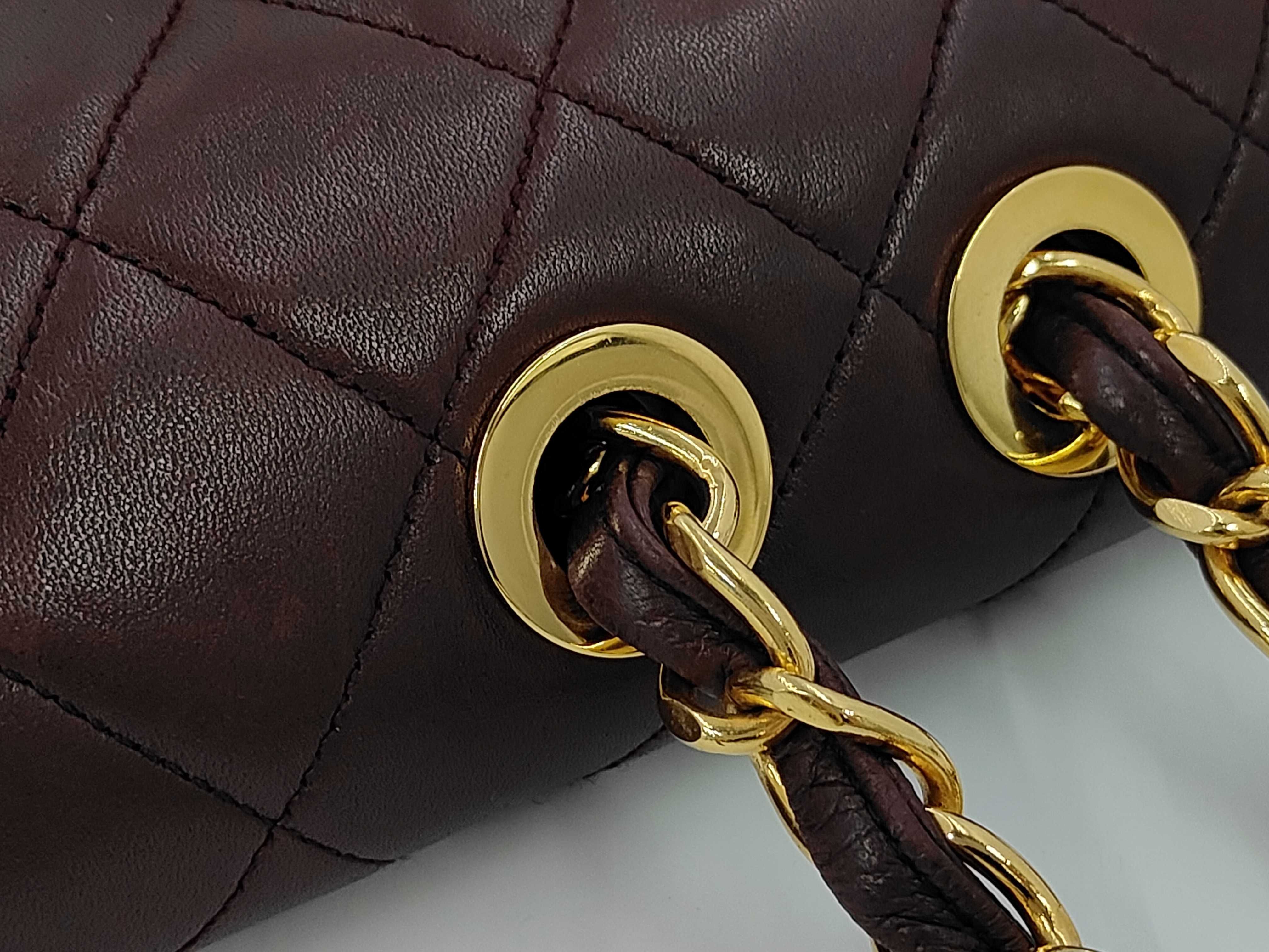 Large Matelassé Bordeaux Shoulder Bag — view 7