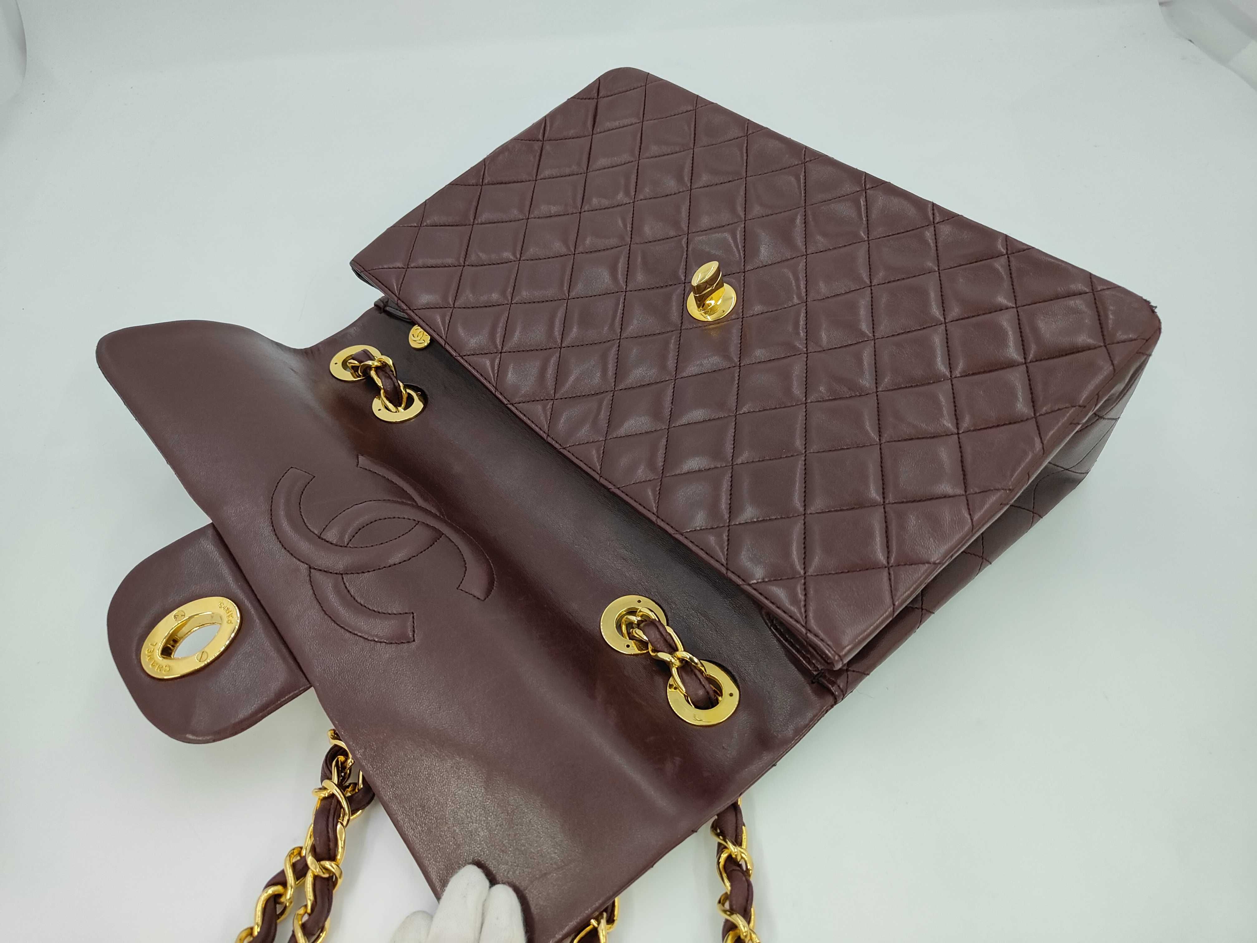 Large Matelassé Bordeaux Shoulder Bag — view 8