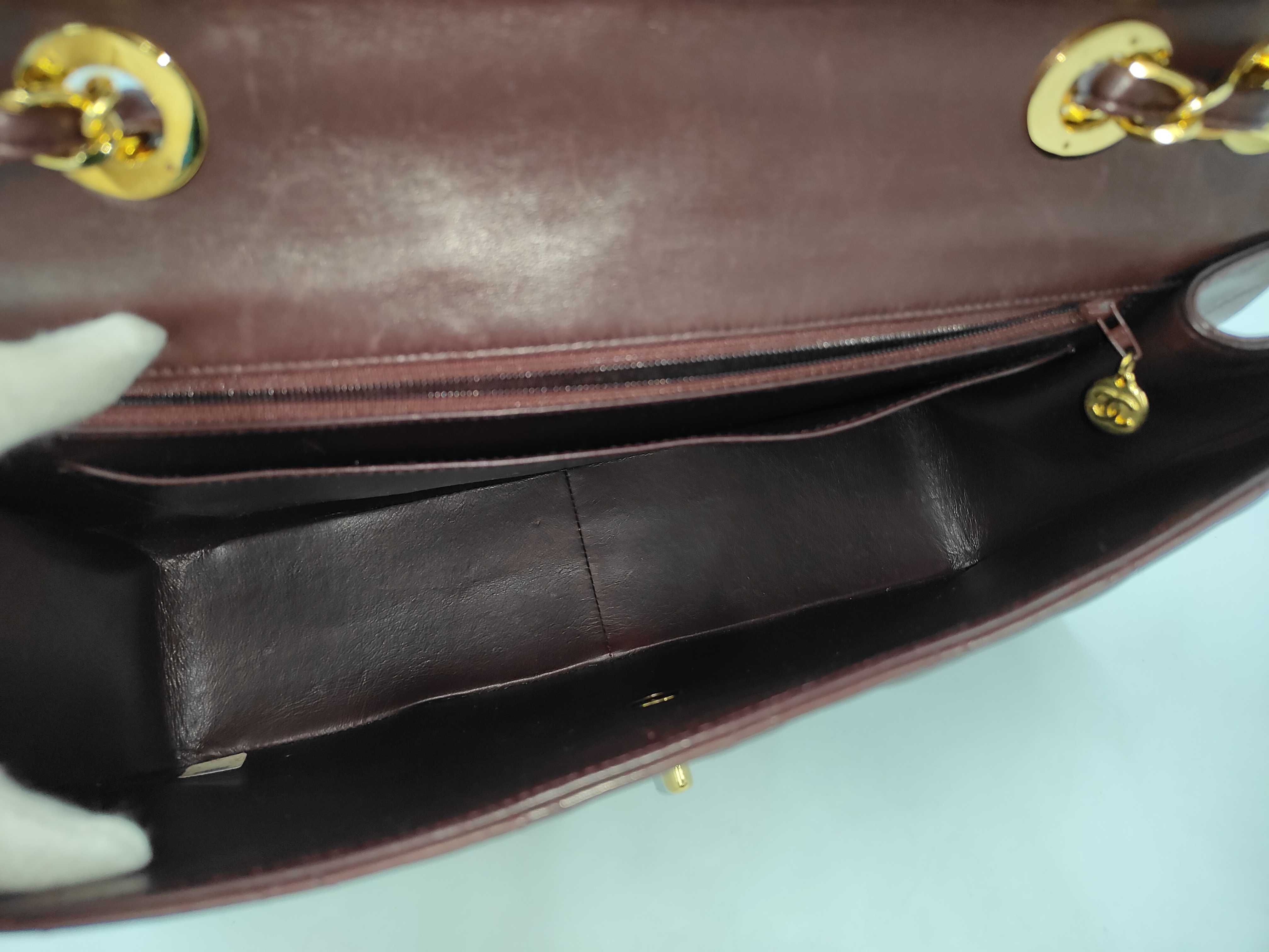 Large Matelassé Bordeaux Shoulder Bag — view 9