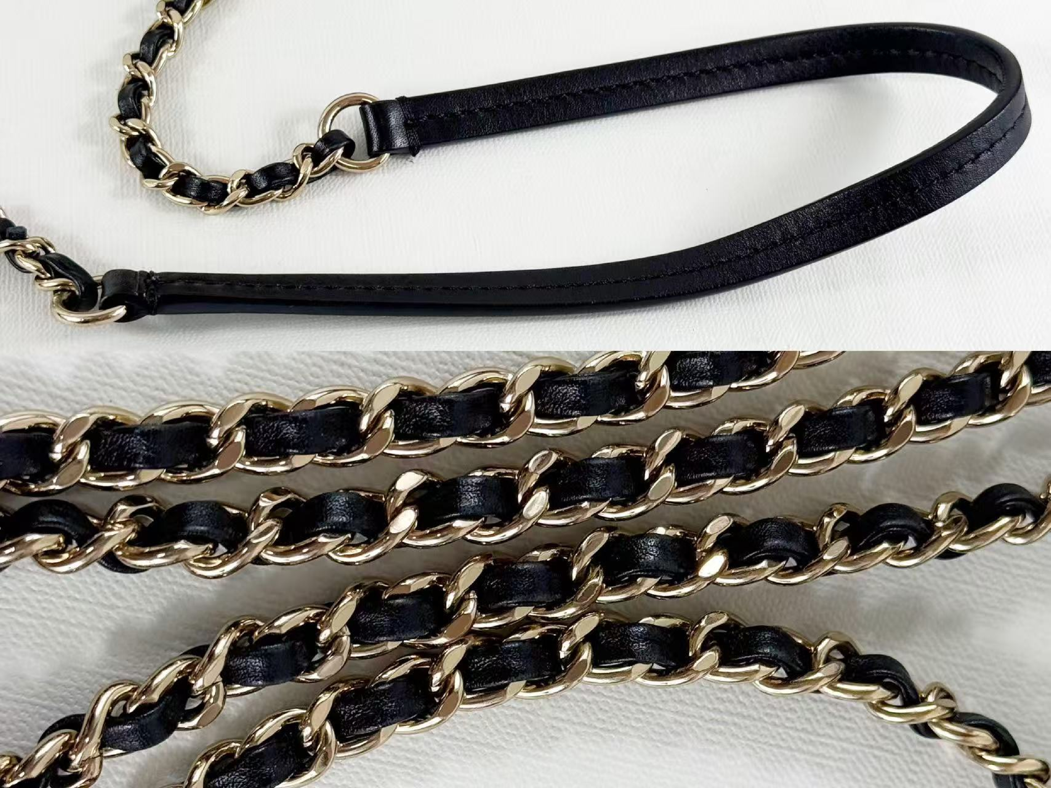 Black Matelassé Shoulder Bag, W19/H16/D4.5cm (approx.), serial number in the 27 range, with dust bag and seal, gold hardware, 27864295. — view 9