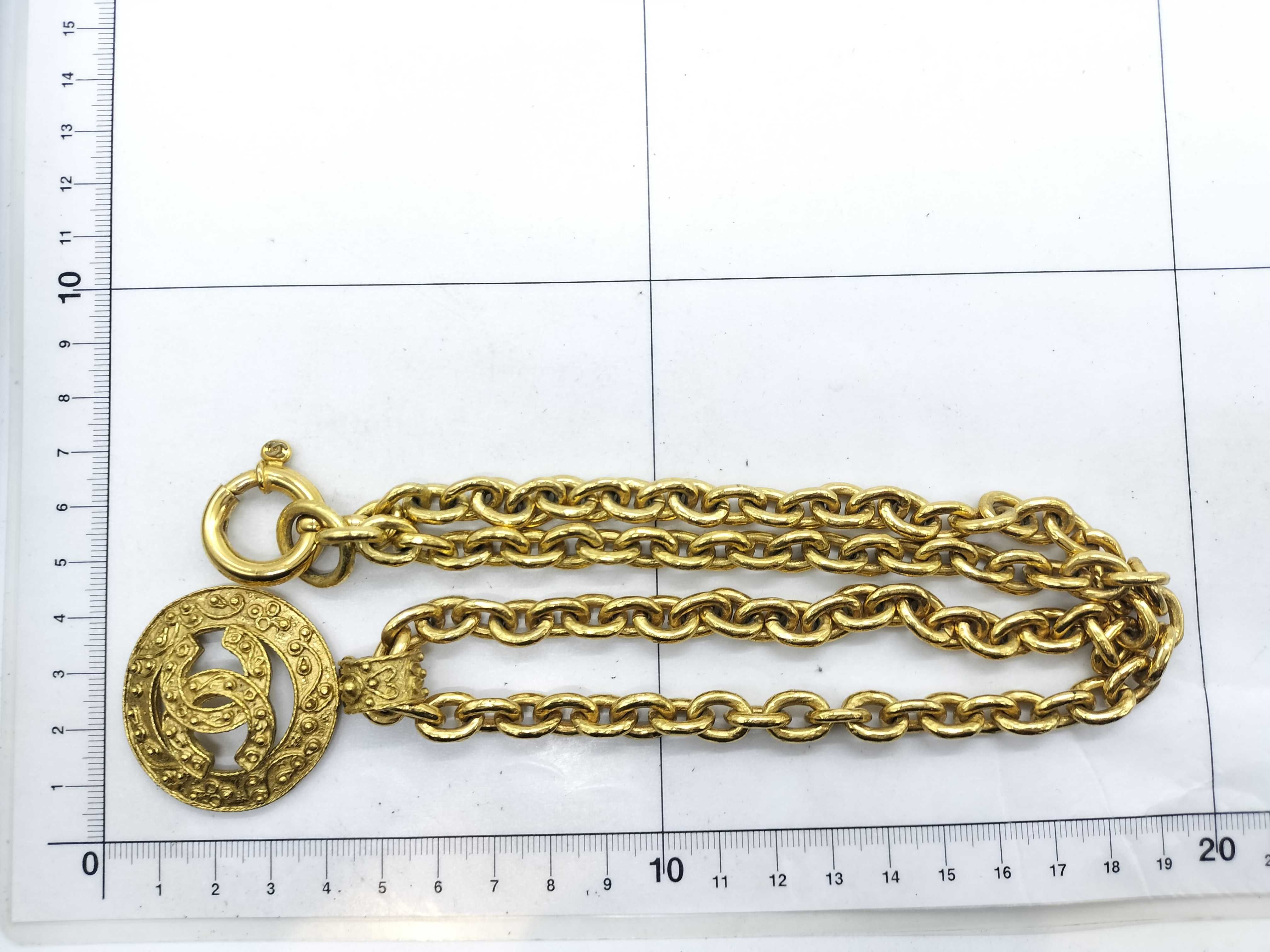 Vintage Coco Mark Round Pendant 94A Necklace — view 6