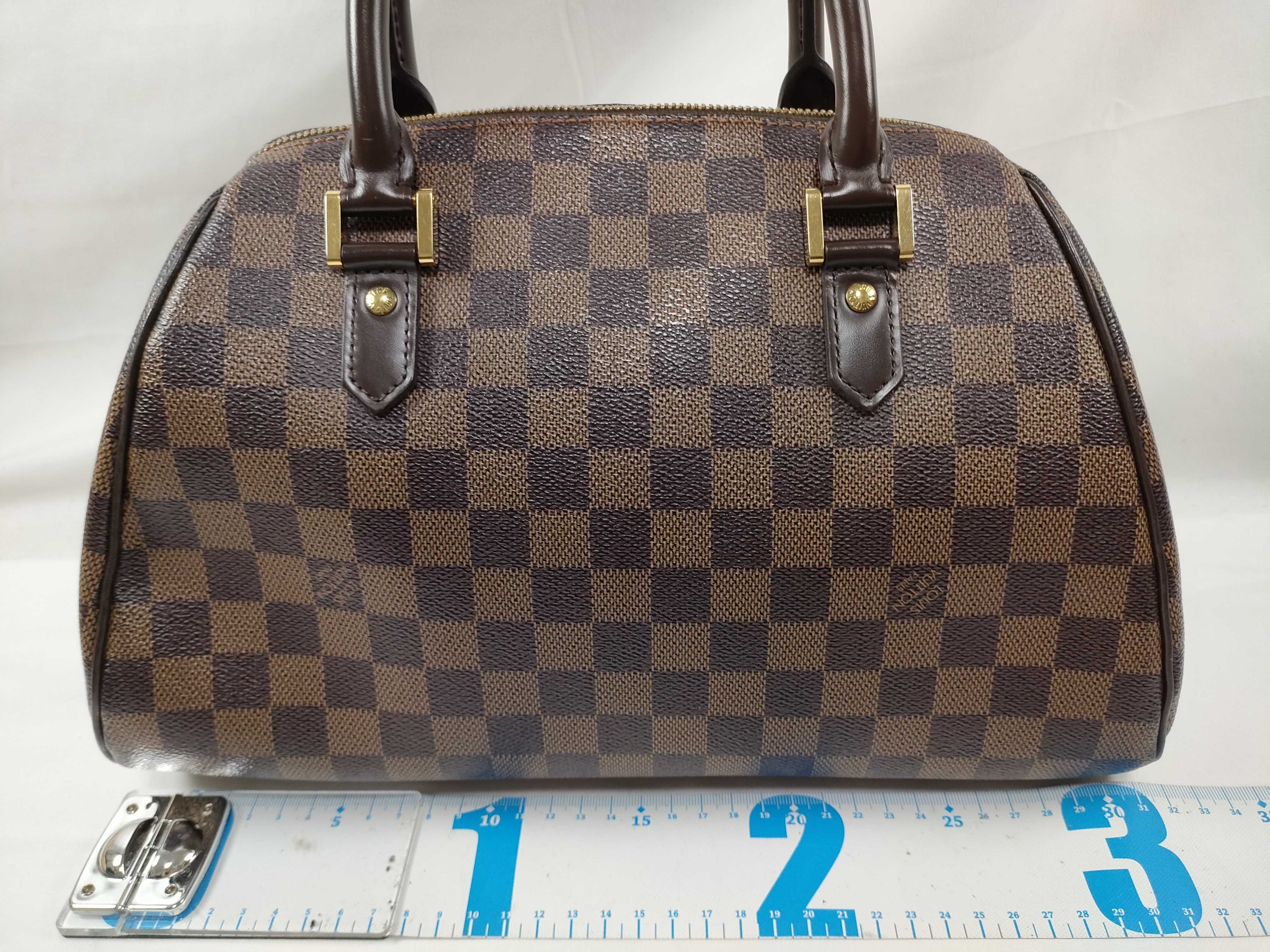 Damier Vuitton Damier Ribera MM N41434 CA1022 Brown Handbag — view 2