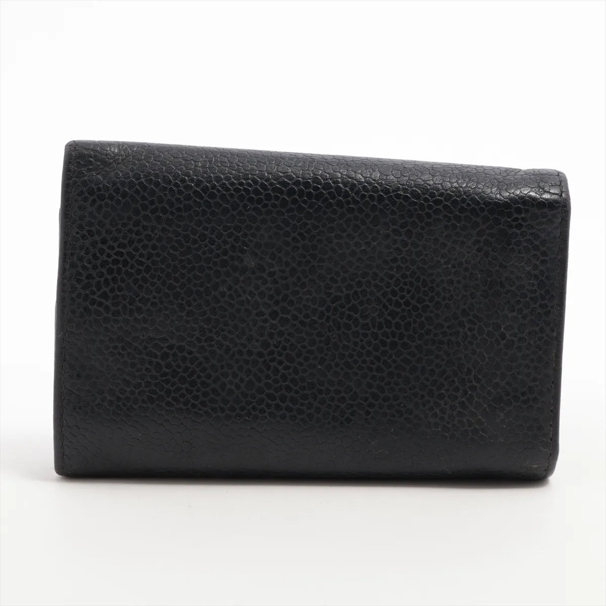 Coco Mark Ski Caviar Skin Key Case Black Gold Hardware 9772192 — view 2