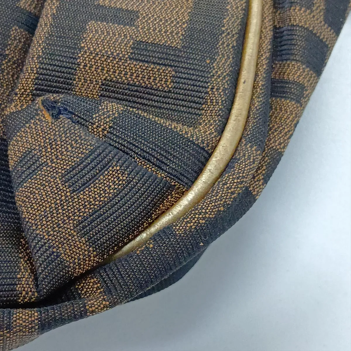 Zucca Canvas x Leather Handbag, Brown, 8BH156 — view 14