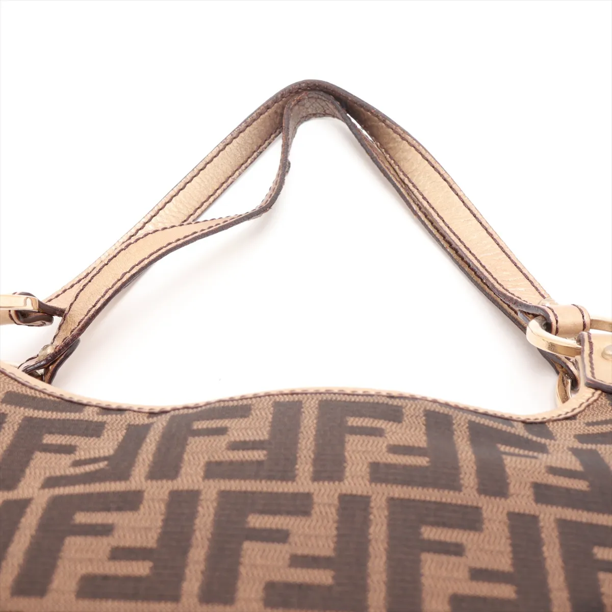 Zucca Canvas x Leather Handbag, Brown, 8BH156 — view 6