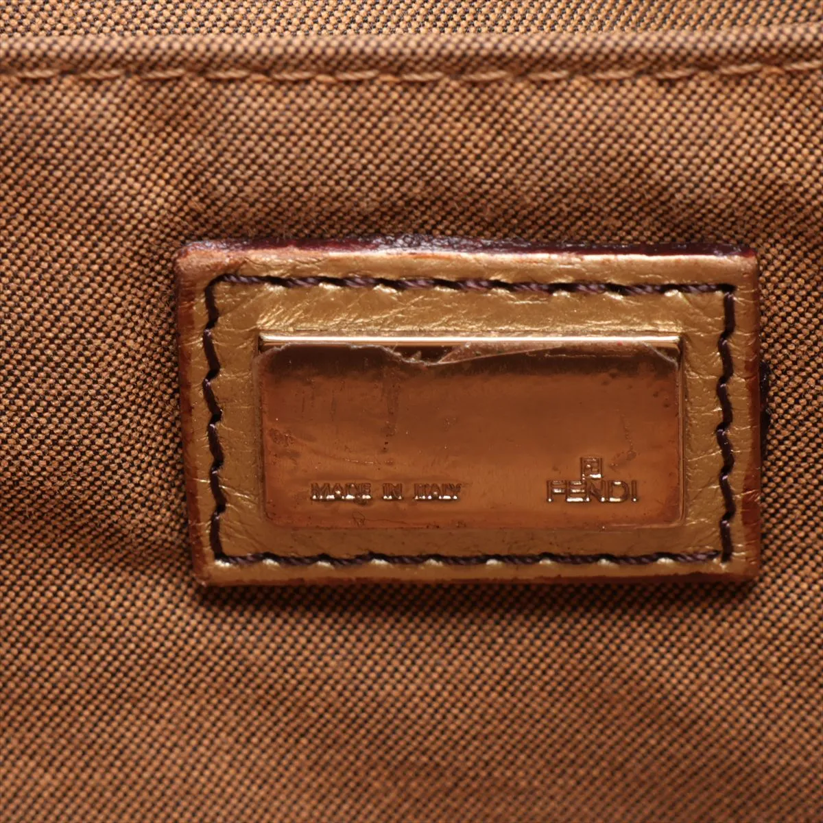 Zucca Canvas x Leather Handbag, Brown, 8BH156 — view 10