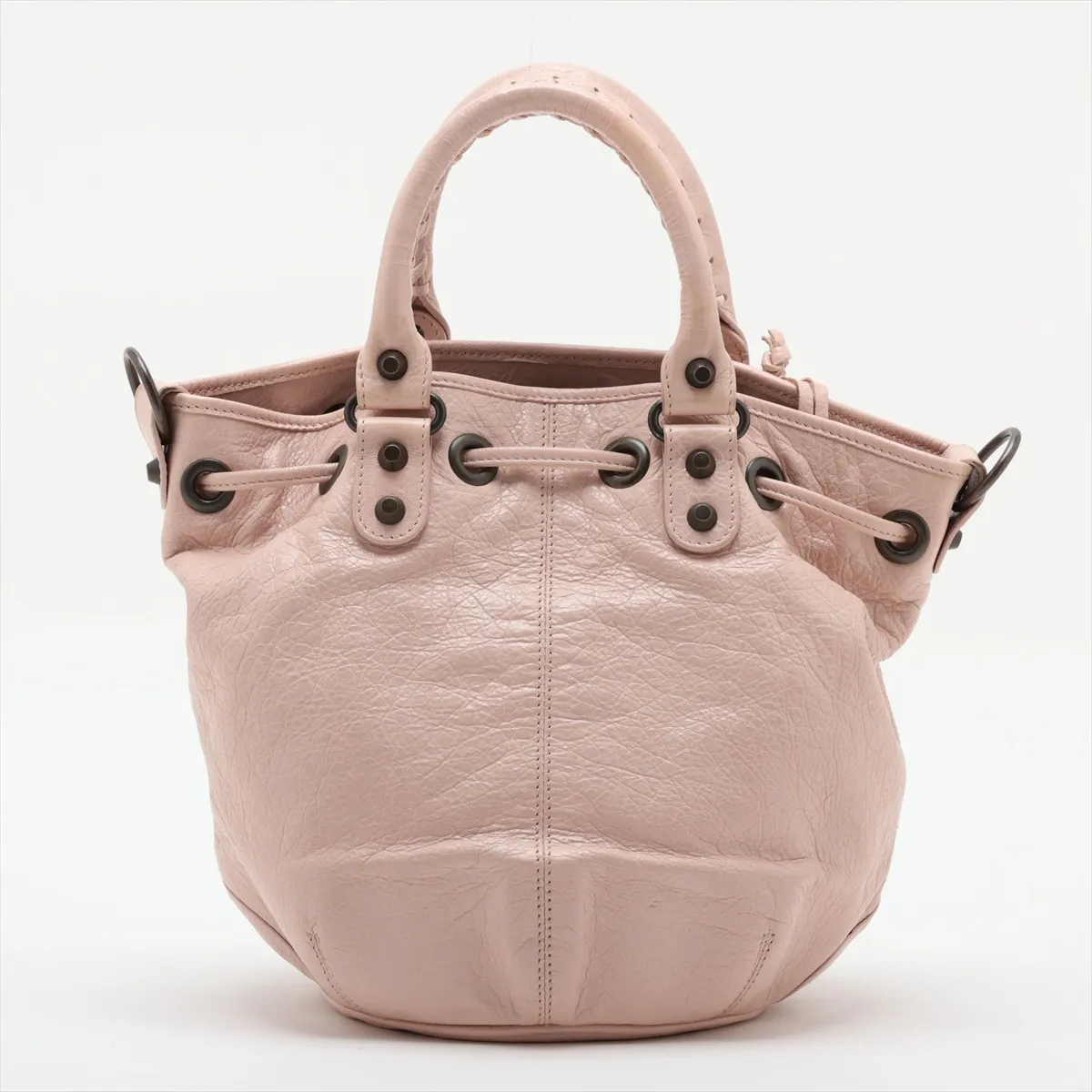 Mini Pom 246438 Leather 2-Way Handbag Pink with Mirror — view 2