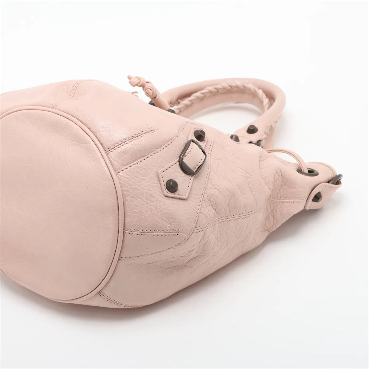 Mini Pom 246438 Leather 2-Way Handbag Pink with Mirror — view 3