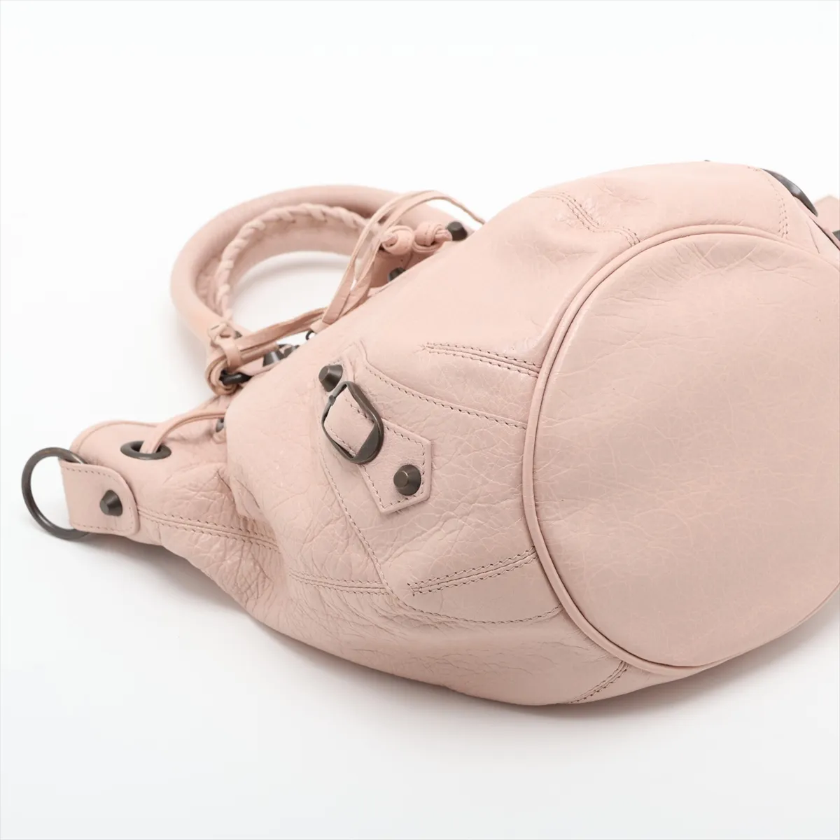 Mini Pom 246438 Leather 2-Way Handbag Pink with Mirror — view 4