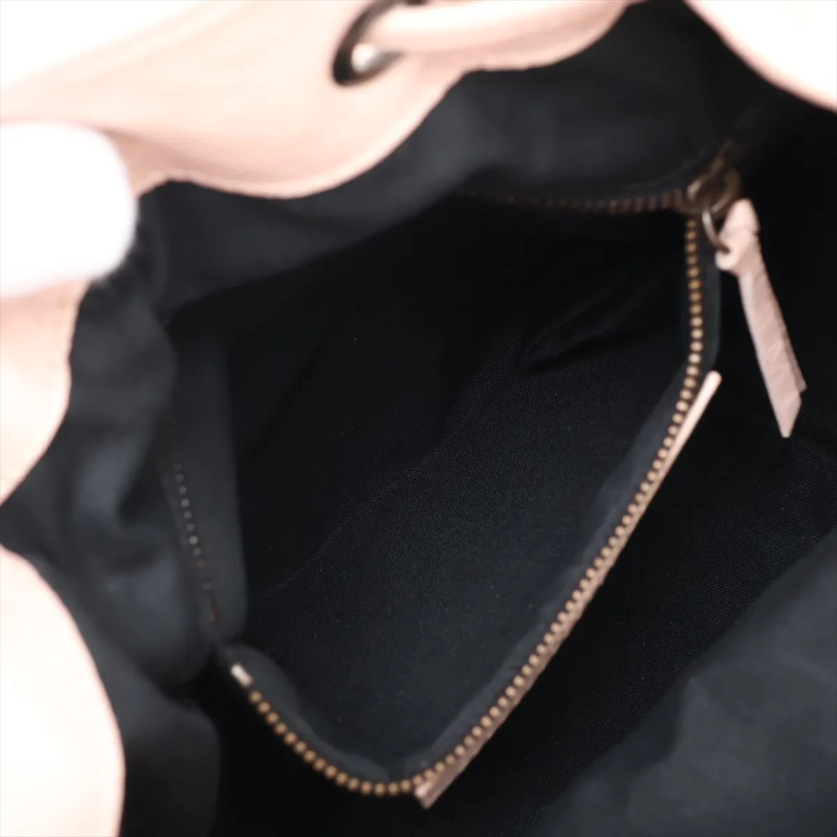 Mini Pom 246438 Leather 2-Way Handbag Pink with Mirror — view 9