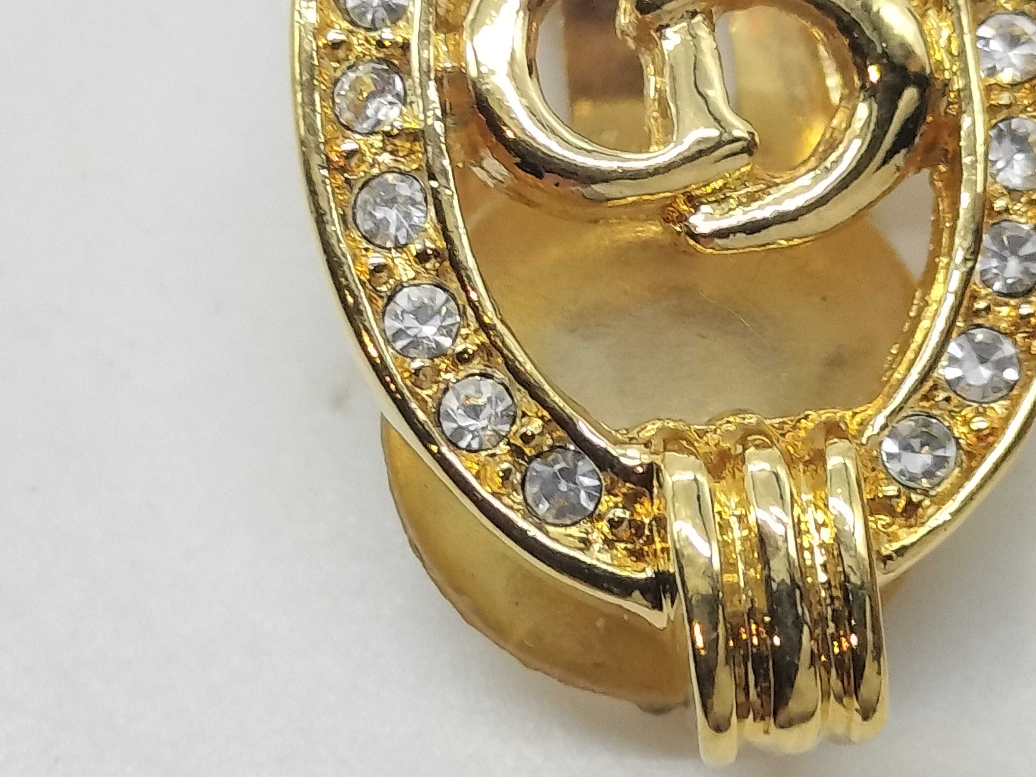 Rhinestone Logo Earrings — view 2
