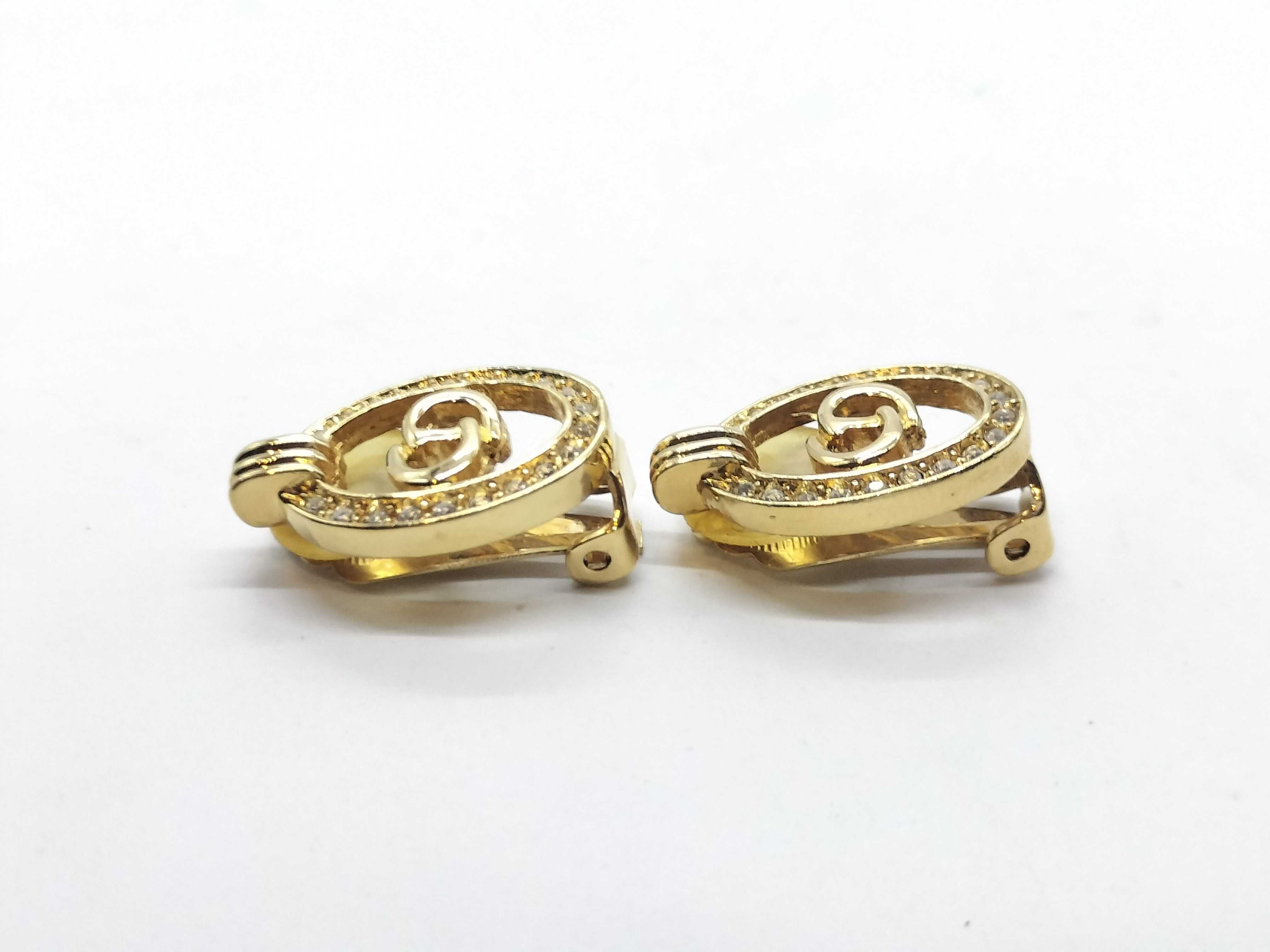 Rhinestone Logo Earrings — view 5