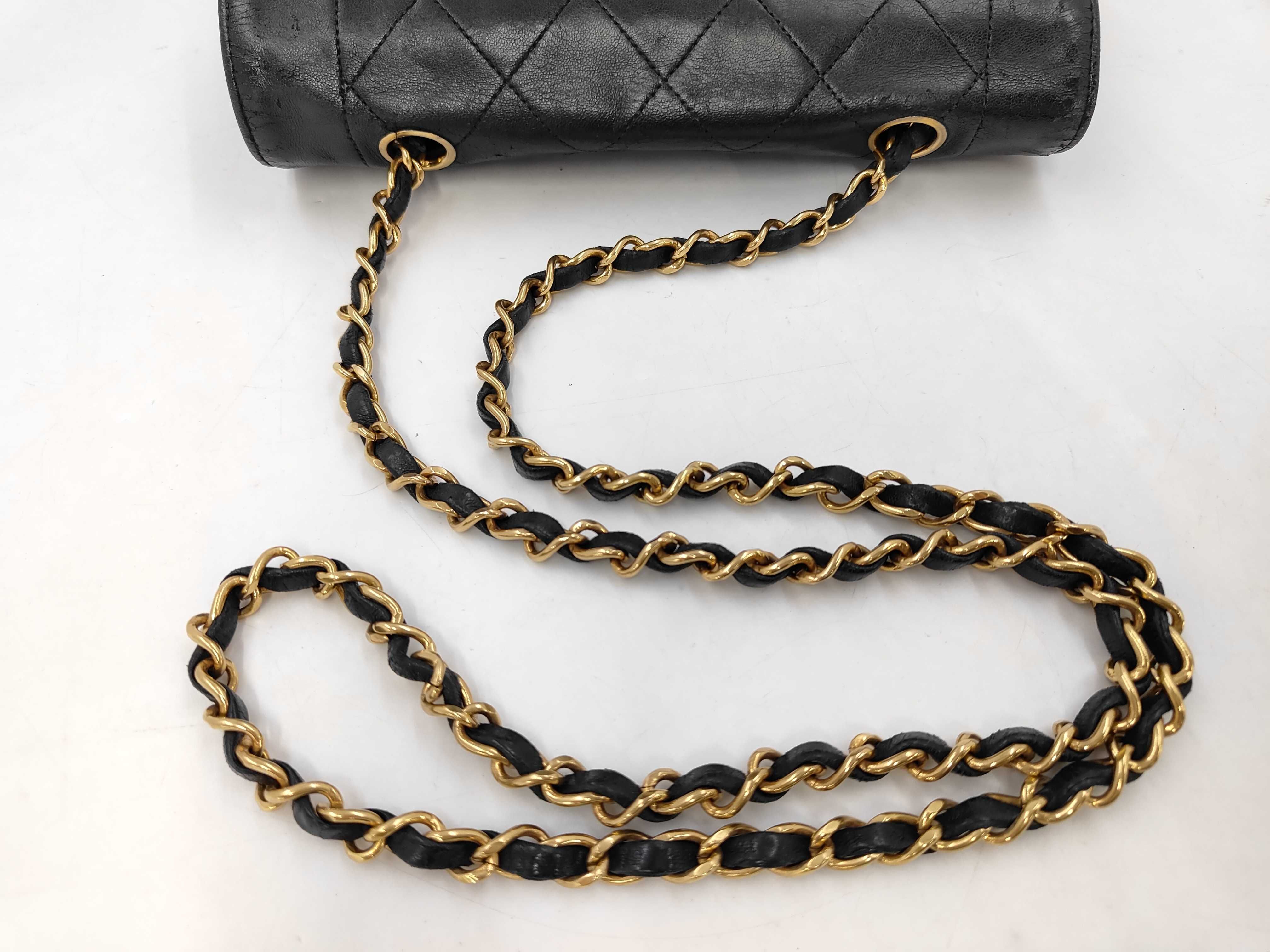 Diana Matelassé Black Gold Shoulder Bag — view 5