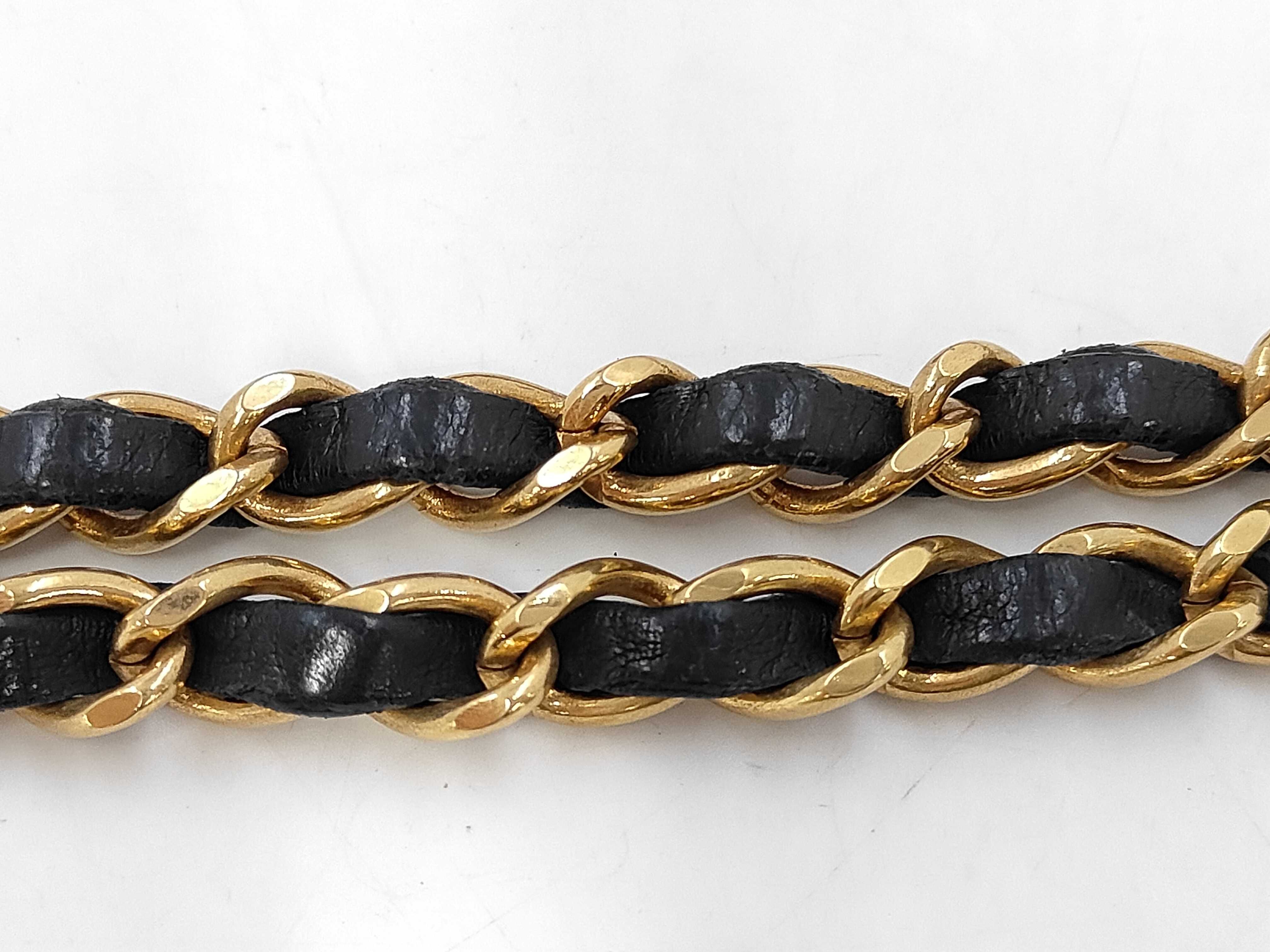 Diana Matelassé Black Gold Shoulder Bag — view 6