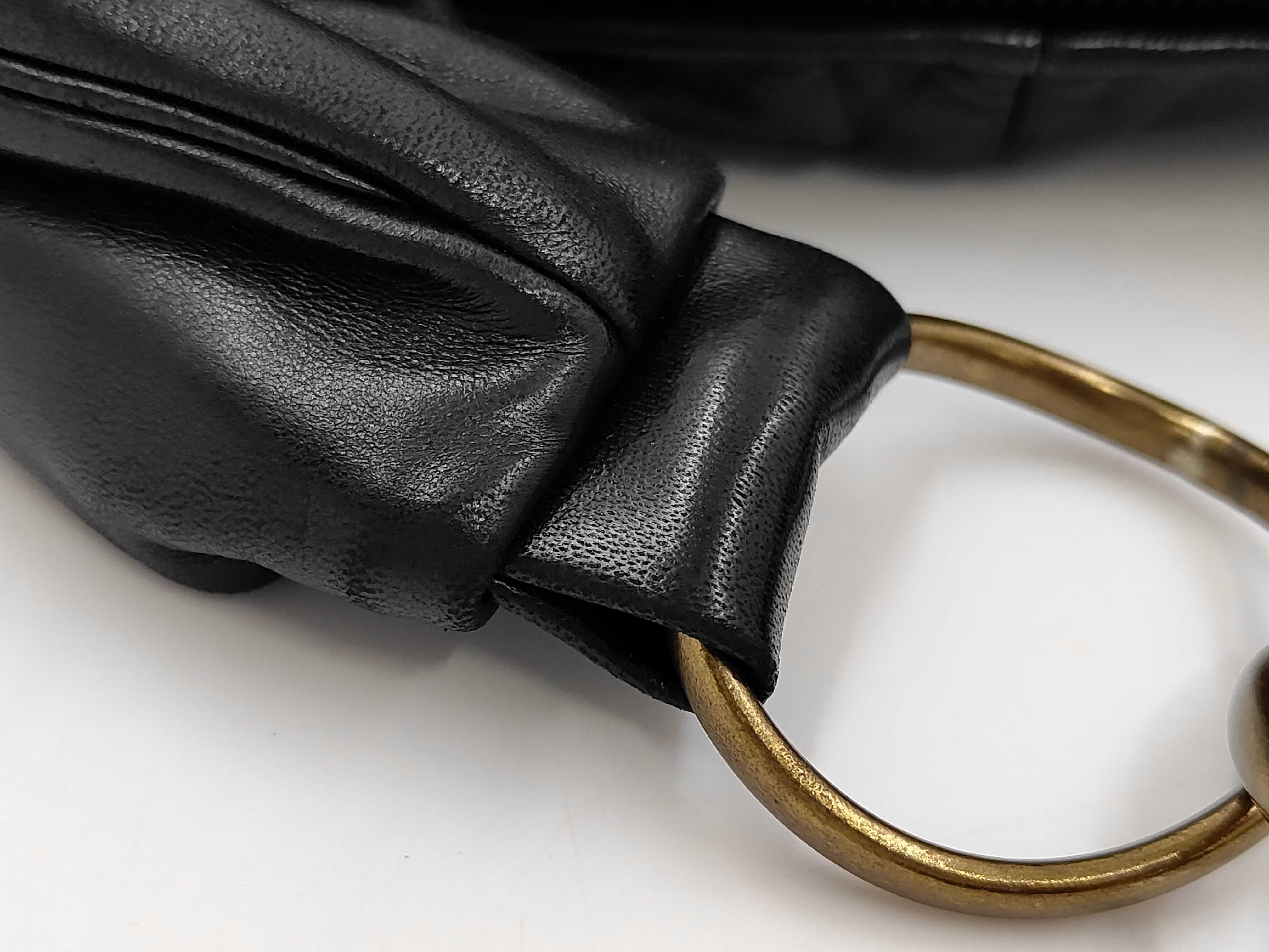 Ring Chain Hobo Bag 7886081 Black Leather Shoulder Bag — view 7