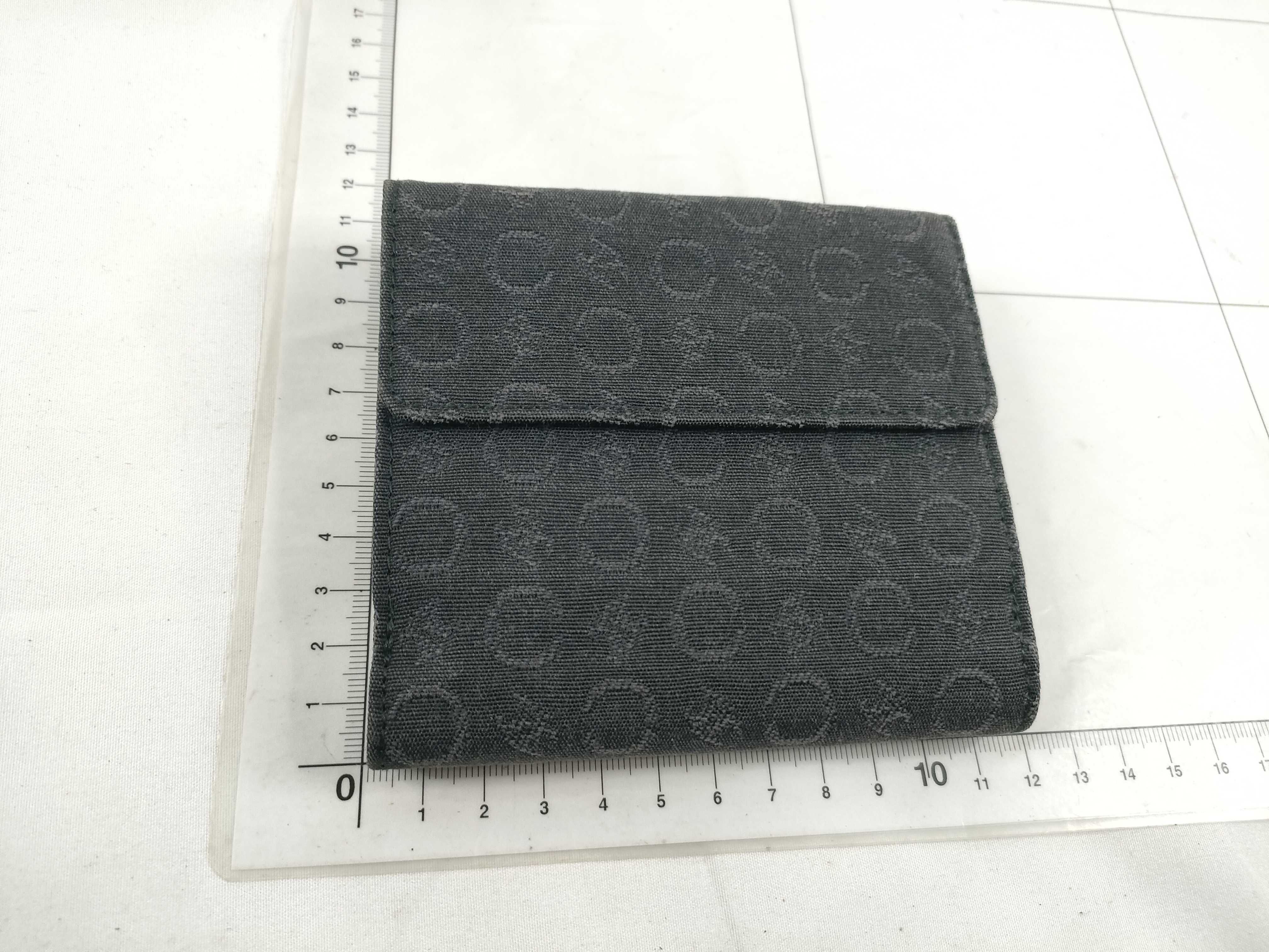 C Macadam Tri-fold Wallet, Canvas x Leather, Black — view 2