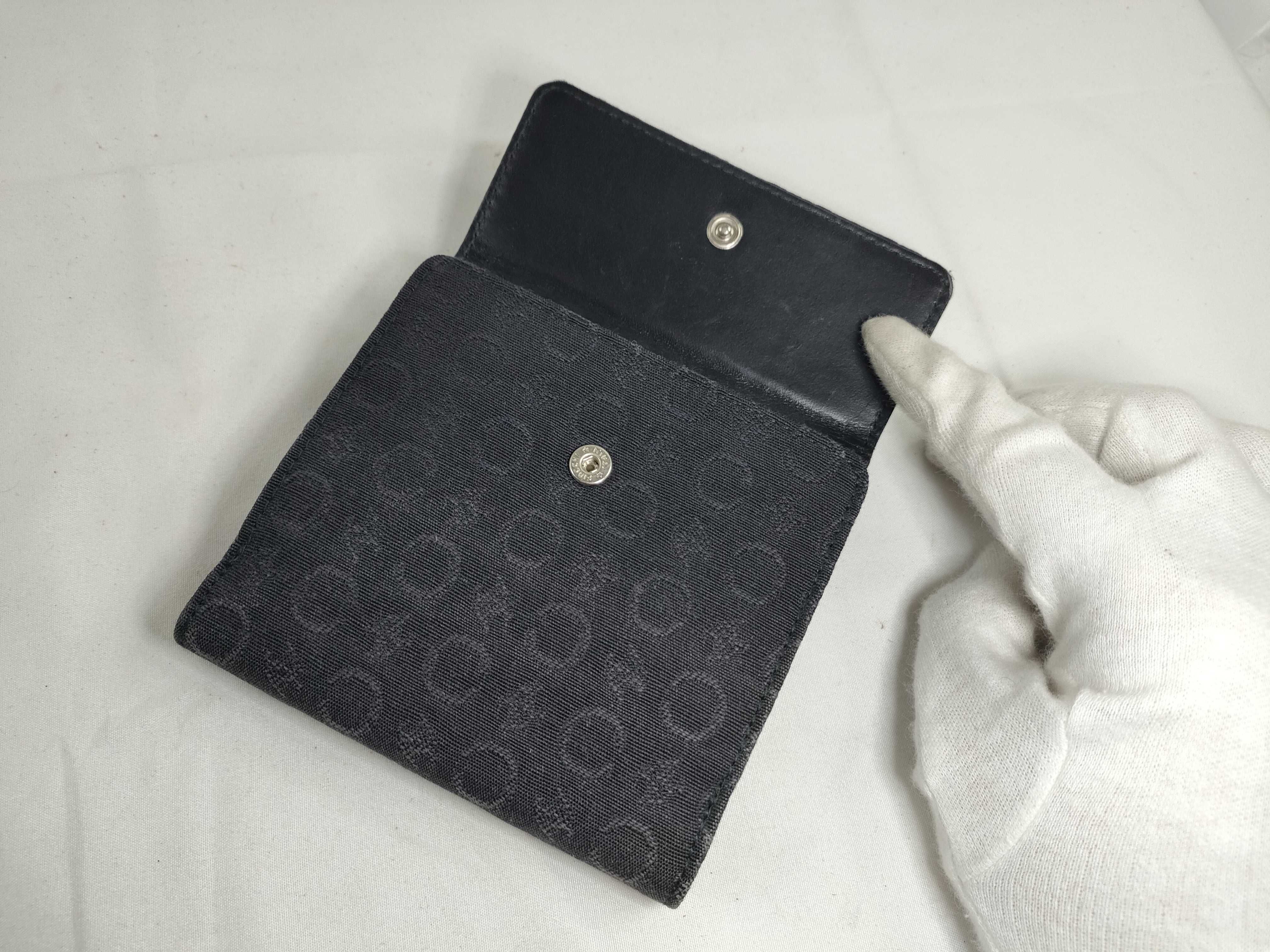 C Macadam Tri-fold Wallet, Canvas x Leather, Black — view 13