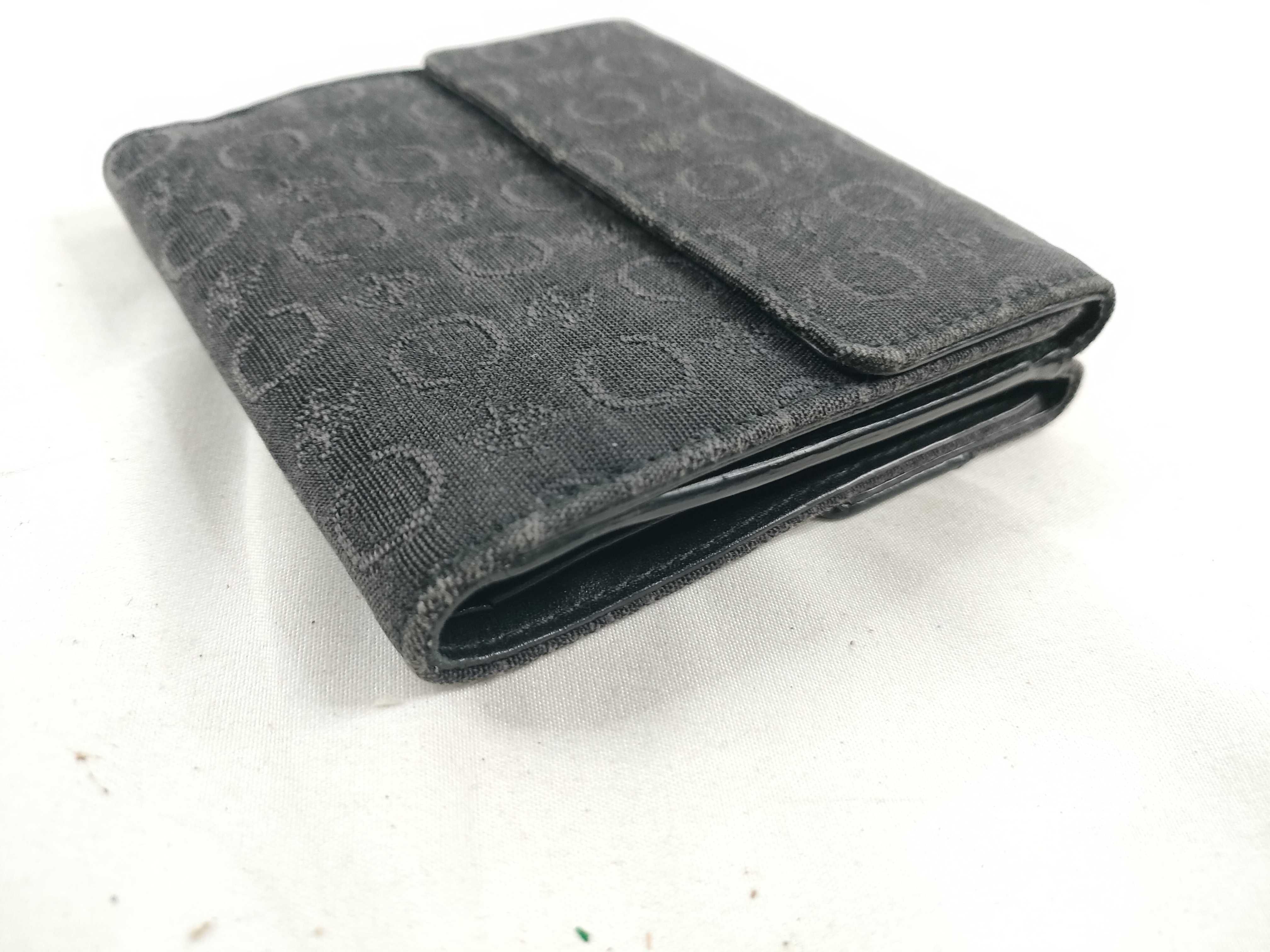 C Macadam Tri-fold Wallet, Canvas x Leather, Black — view 4